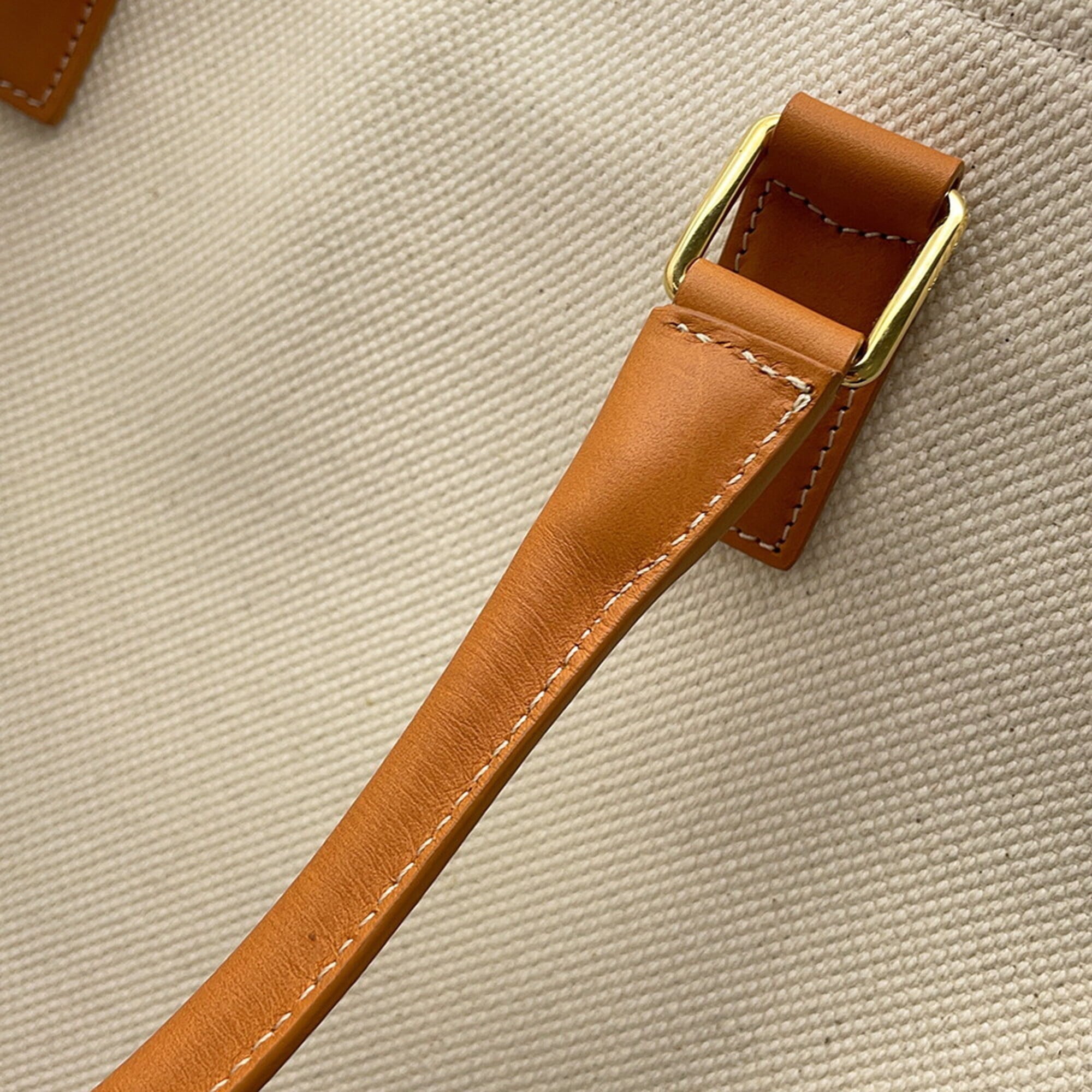 Celine Brown Ivory Canvas Tote Bag (Pre-Owned)