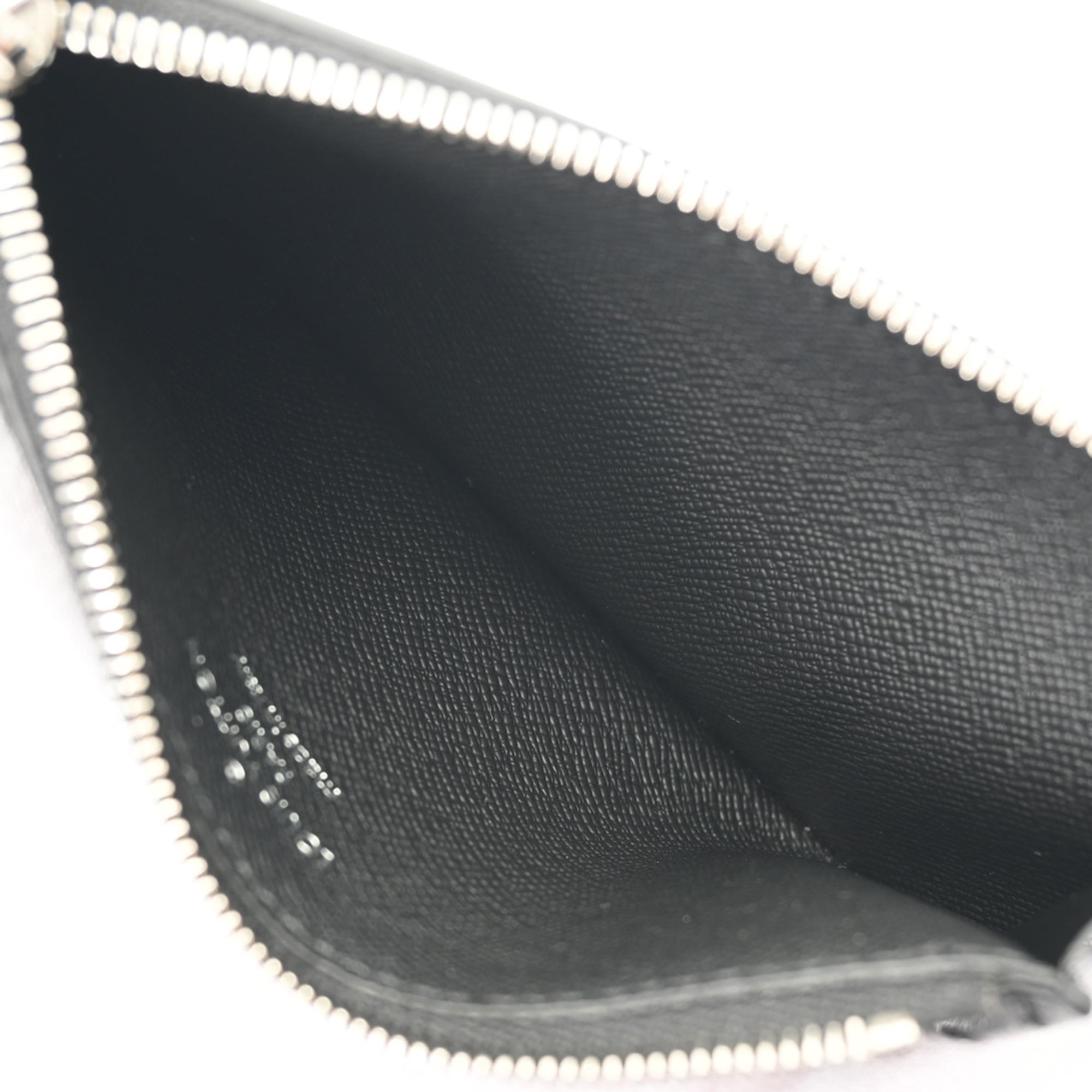 Louis Vuitton Noir Leather Monogram Coin Purse/Coin Case (Pre-Owned)