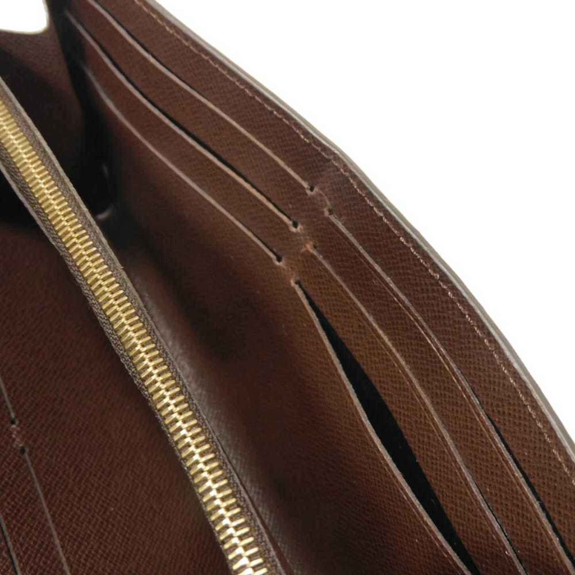 Louis Vuitton Black Brown Damier Canvas Noir Damier Canvas Leather Long Wallet (Bi-Fold) (Pre-Owned)