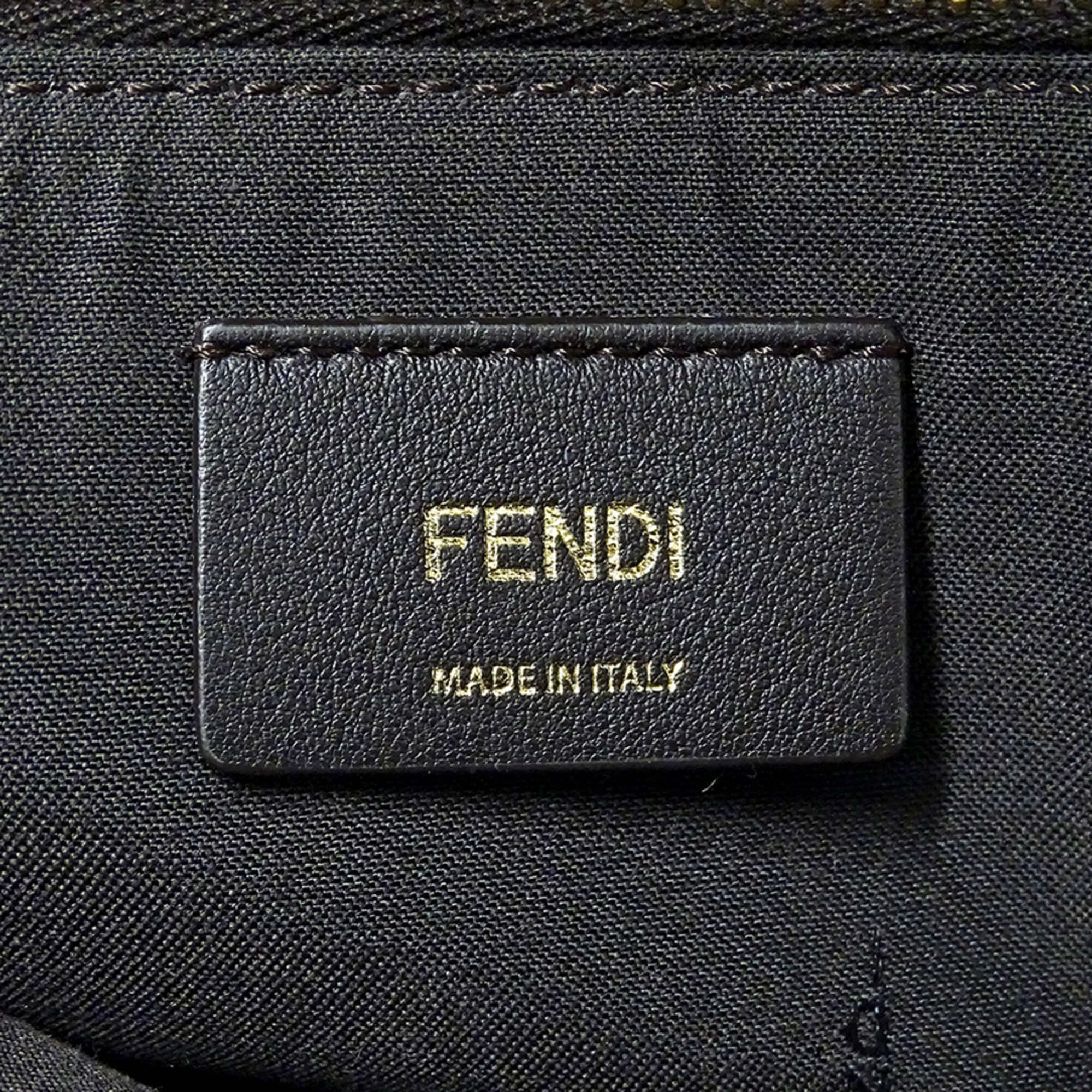 Fendi Beige Grayish Leather Handbag Shoulder Bag (Pre-Owned)