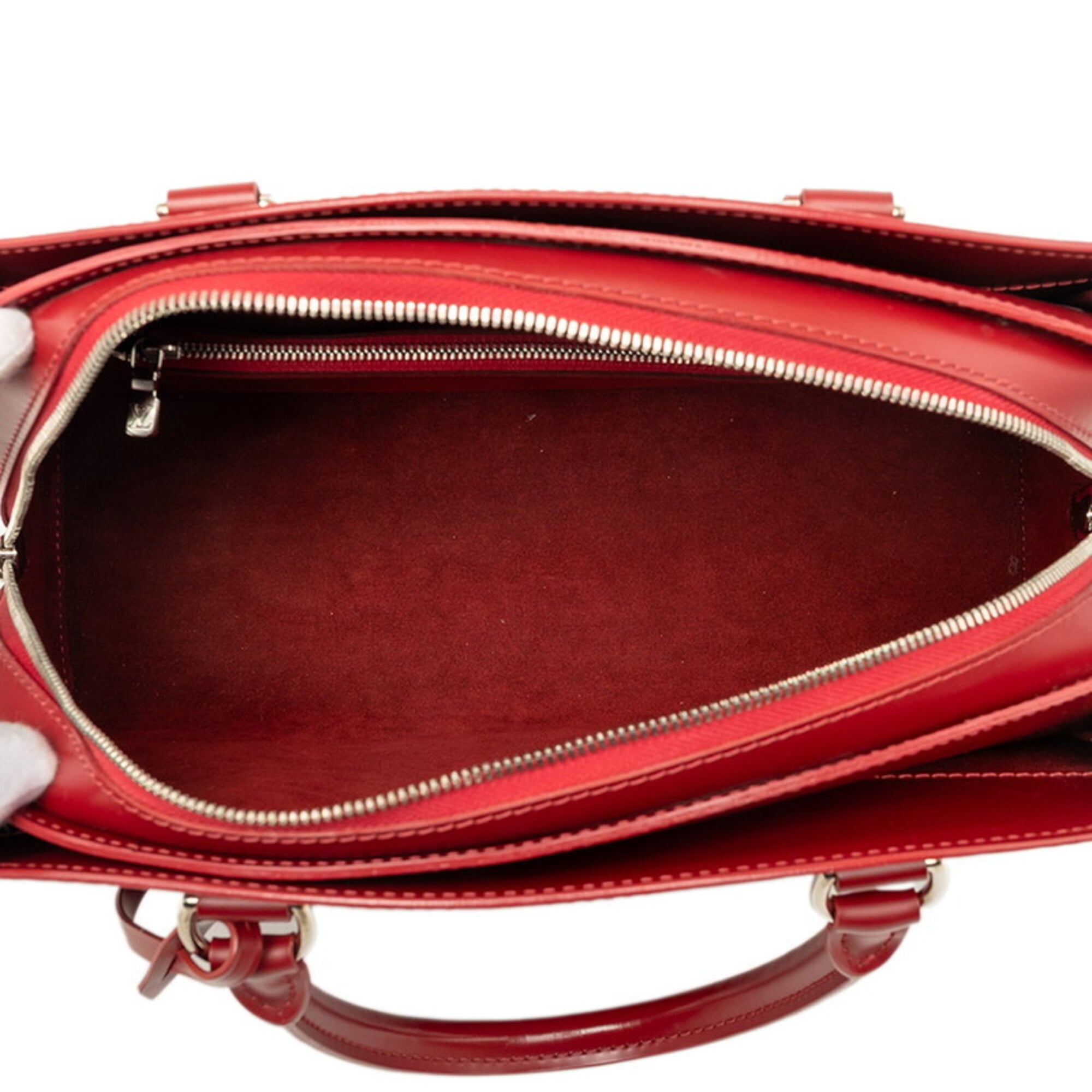 Louis Vuitton Red Color Ruby Leather Handbag Tote Bag (Pre-Owned)