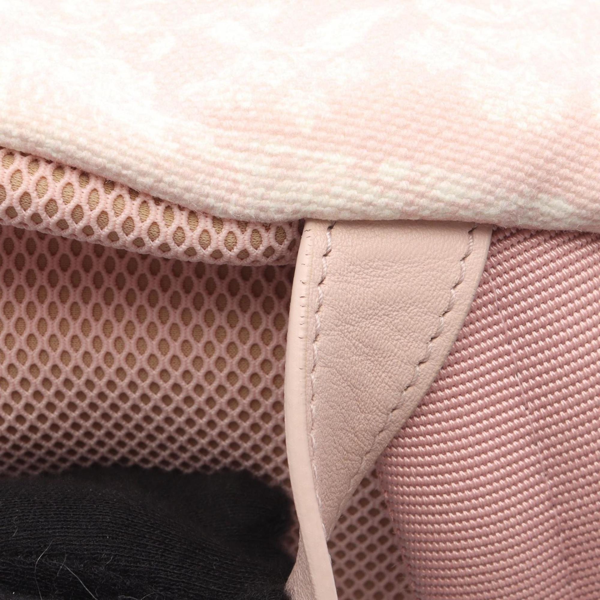 Christian Dior Pink Canvas Leather Backpack (Pre-Owned)