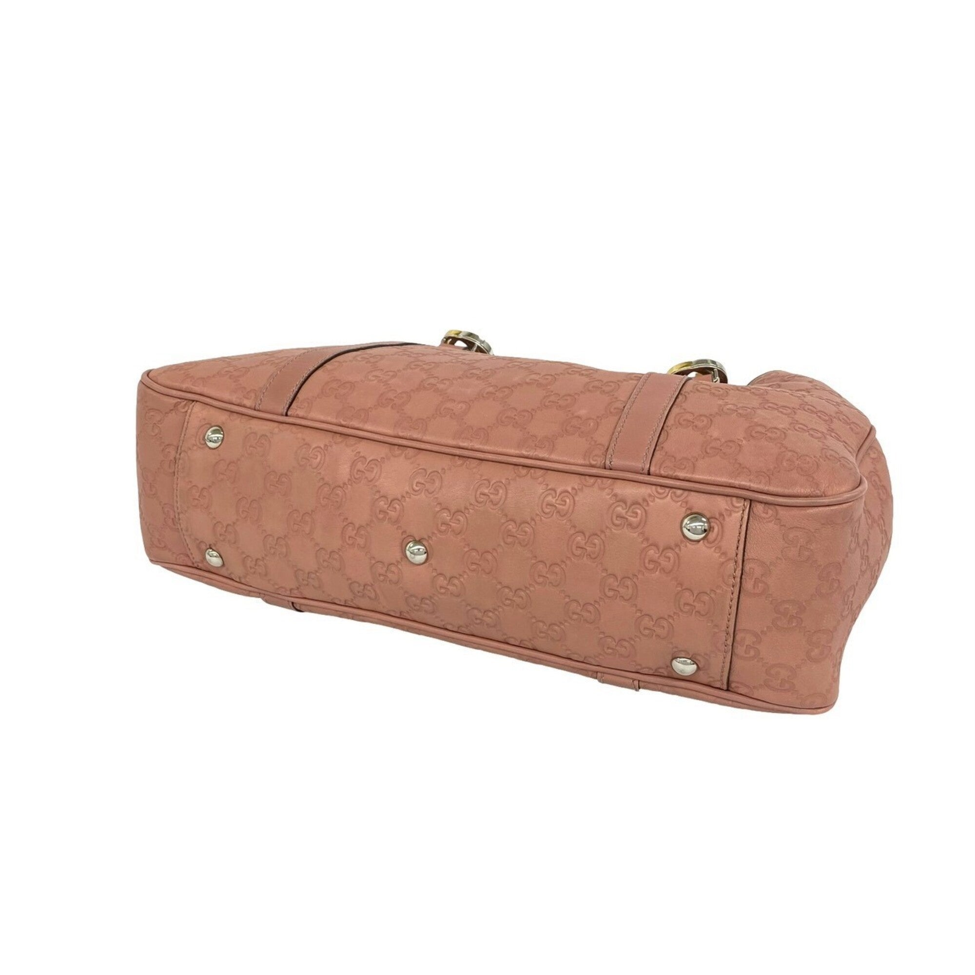 Gucci Pink Leather Handbag Shoulder Bag Tote Bag (Pre-Owned)