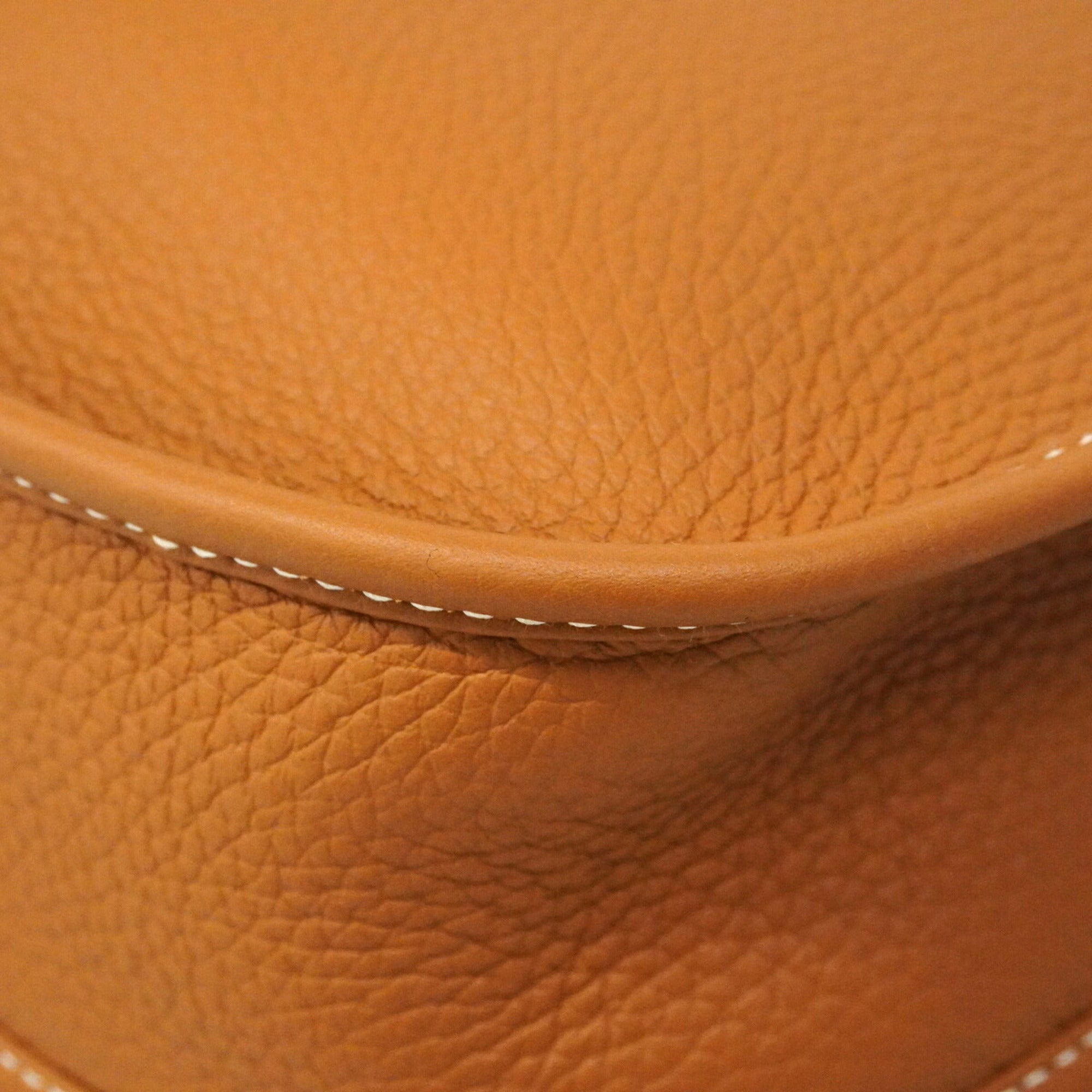 Hermes Gold Taurillon Clemence Leather Shoulder Bag (Pre-Owned)