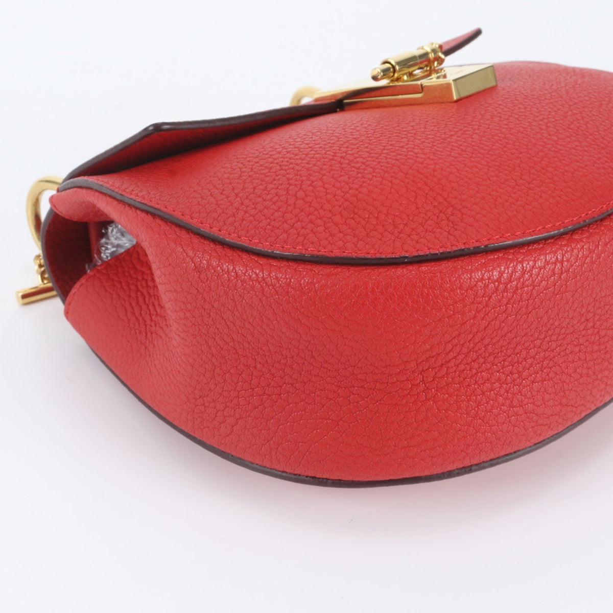 Chloé Gold Red Color Leather Crossbody Bag Shoulder Bag (Pre-Owned)