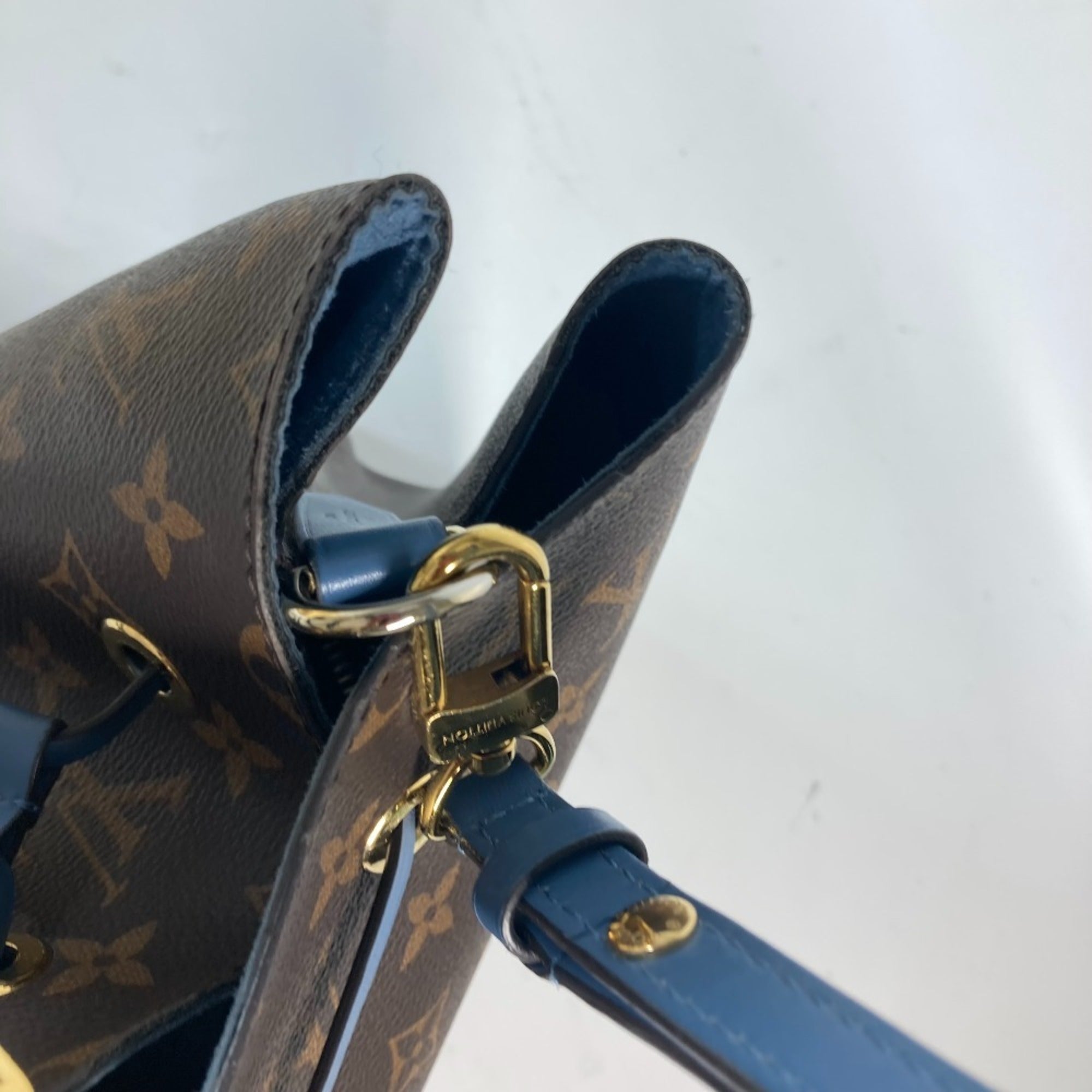Louis Vuitton Blue Blue Jean Brown Monogram Shoulder Bag (Pre-Owned)
