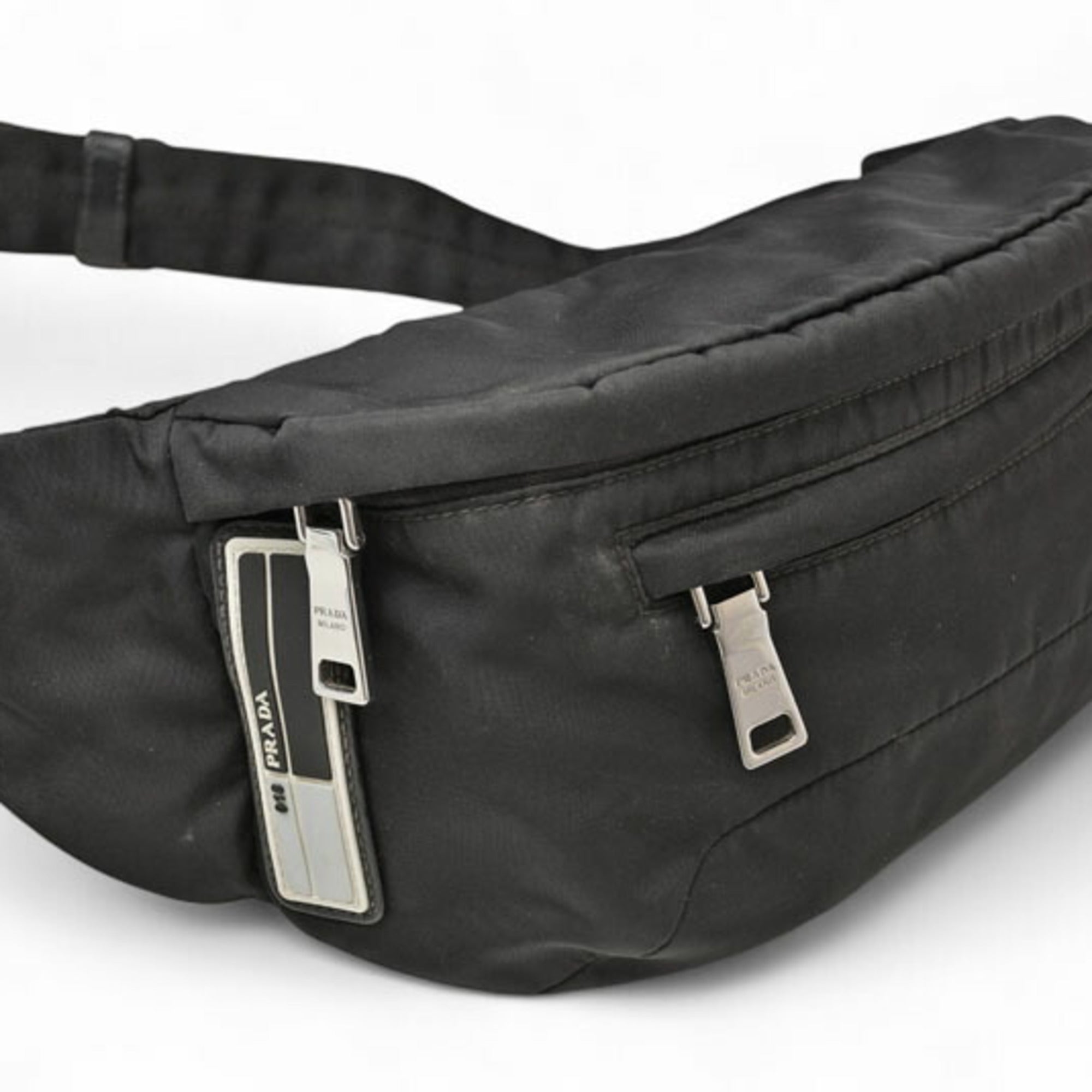 Prada Black Nero Nylon Fanny Pack Pouch (Pre-Owned)