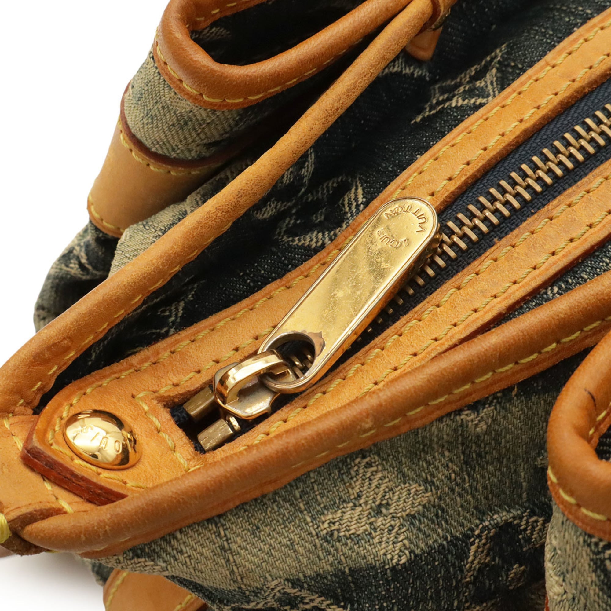 Louis Vuitton Blue Monogram Monogram Denim Shoulder Bag (Pre-Owned)