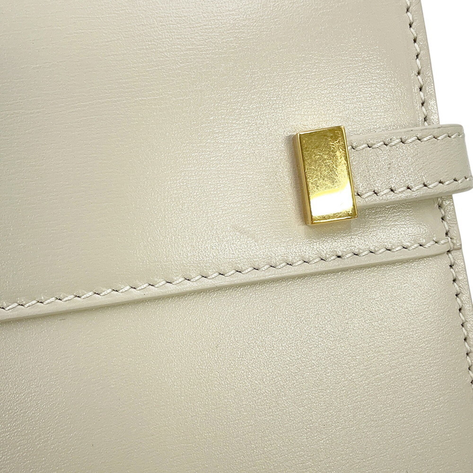 Saint Laurent White Leather Handbag Shoulder Bag (Pre-Owned)