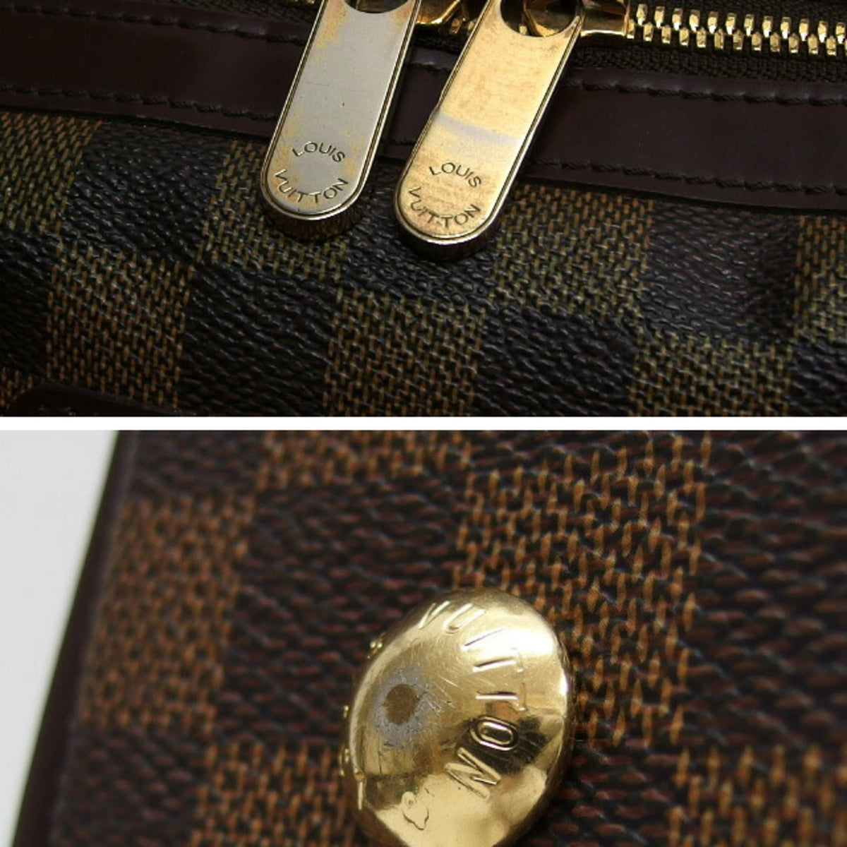 Louis Vuitton Damier Dark Brown Damier Canvas Boston Bag Handbag (Pre-Owned)
