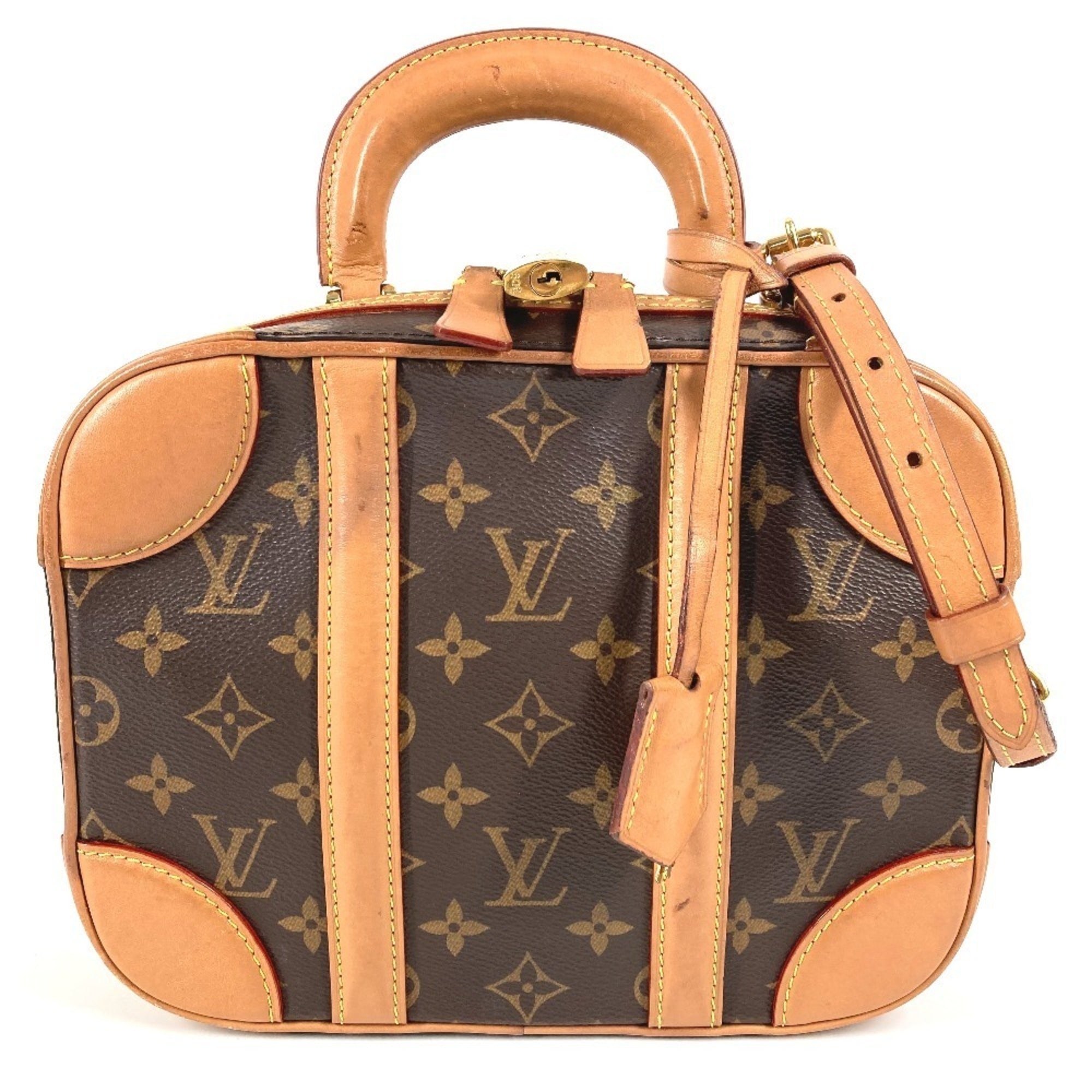 Louis Vuitton Brown Monogram Boston Bag Handbag Shoulder Bag (Pre-Owned)