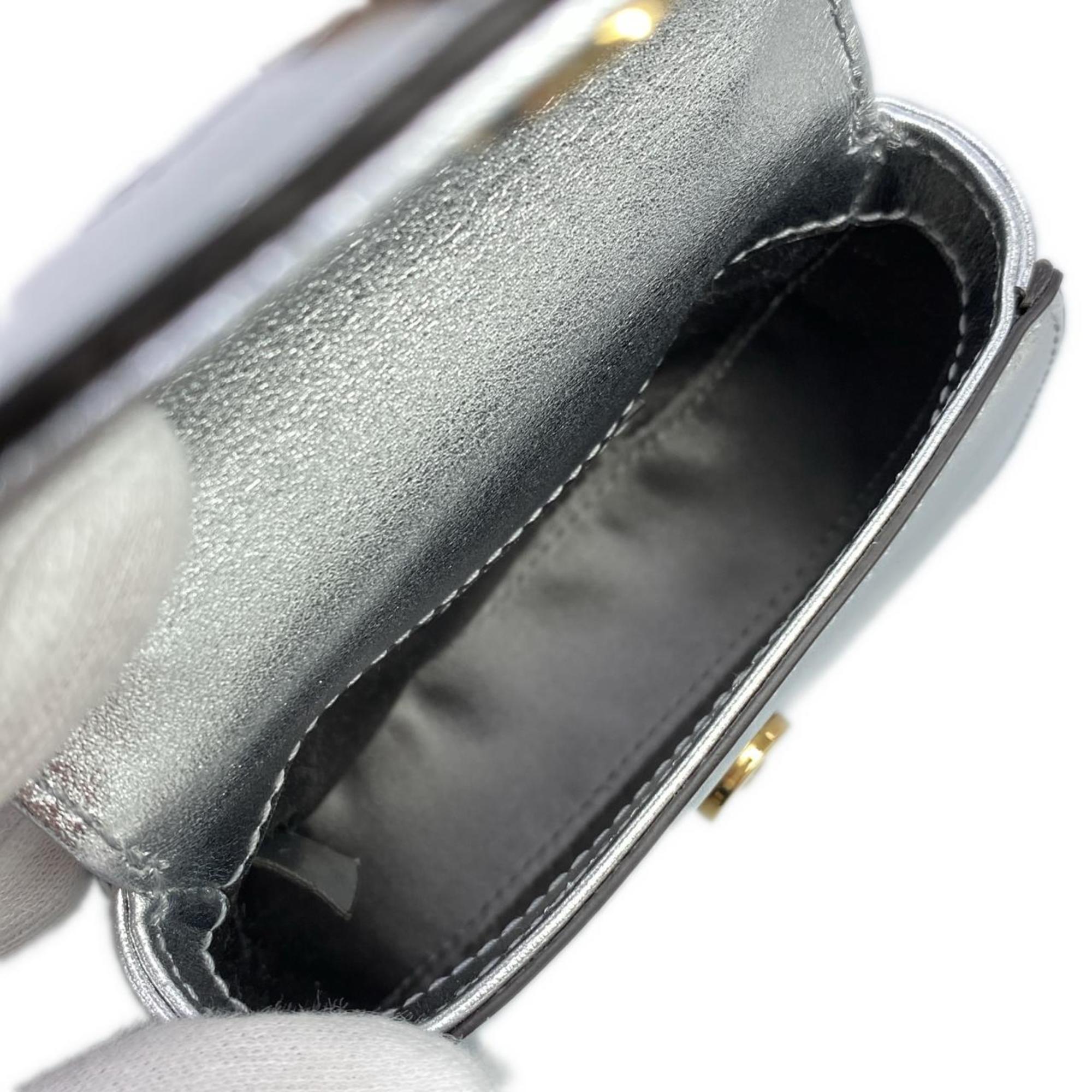 Gucci Silver Leather Handbag (Pre-Owned)