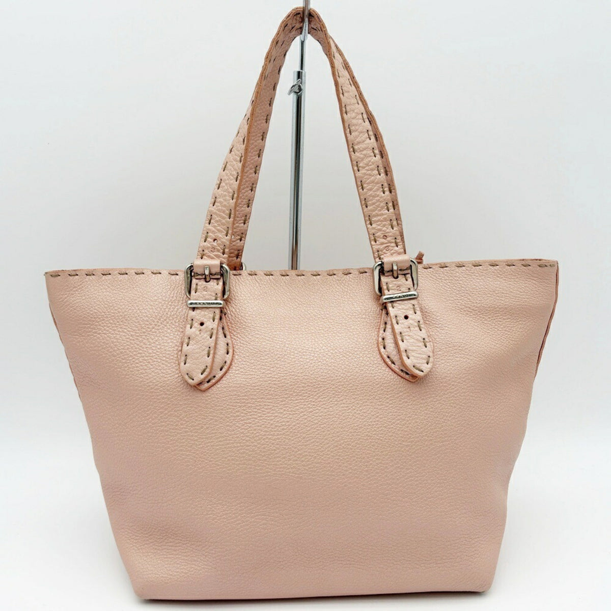 Fendi Pink Leather Tote Bag (Pre-Owned)