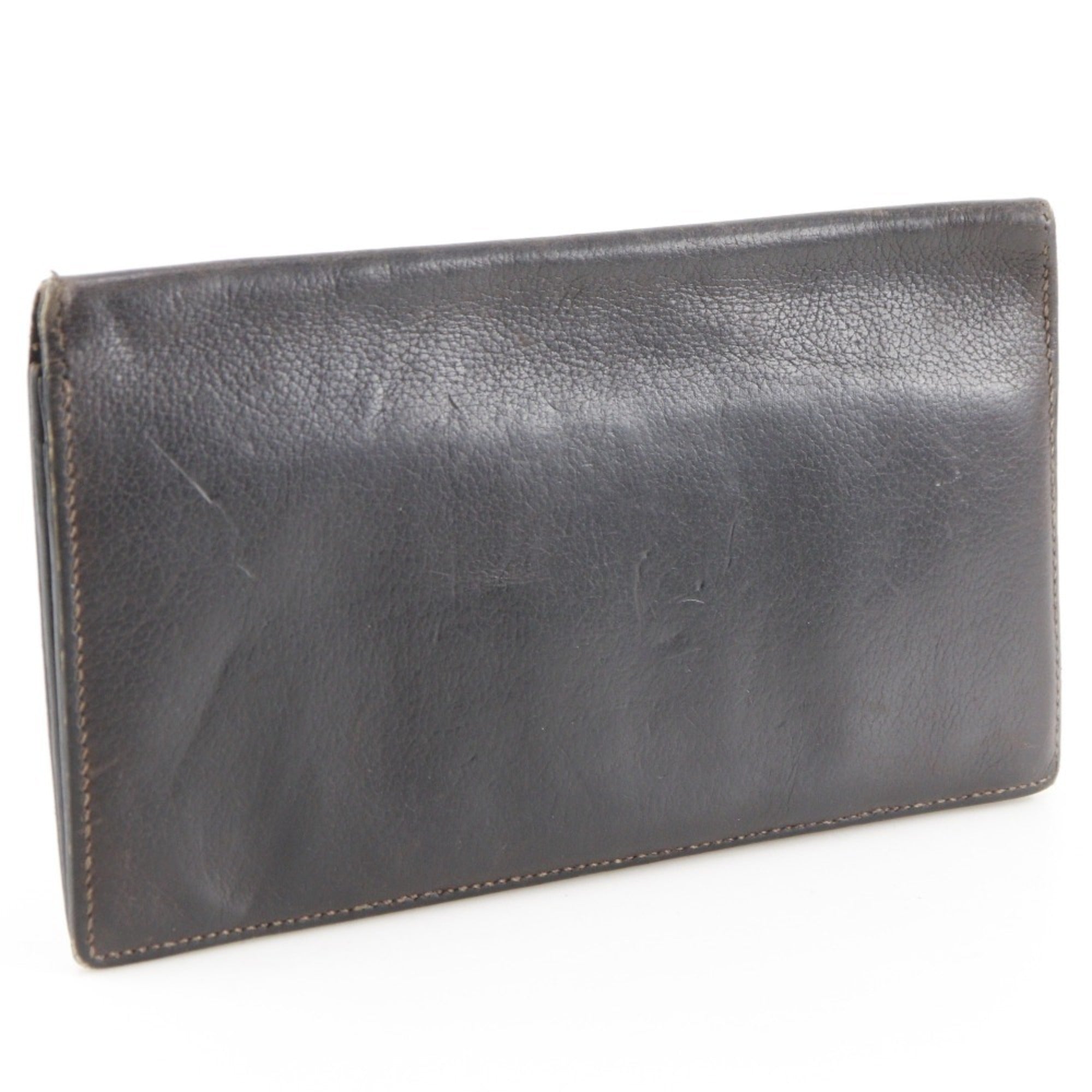 Hermes Brown Leather Bill Wallet (Bi-Fold) (Pre-Owned)