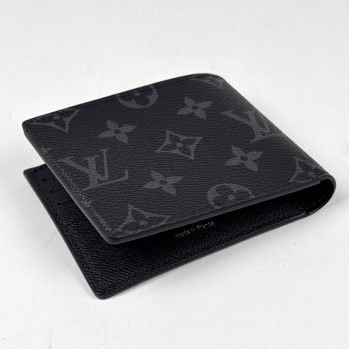 Louis Vuitton Black Noir Monogram Eclipse Wallet (Bi-Fold) (Pre-Owned)