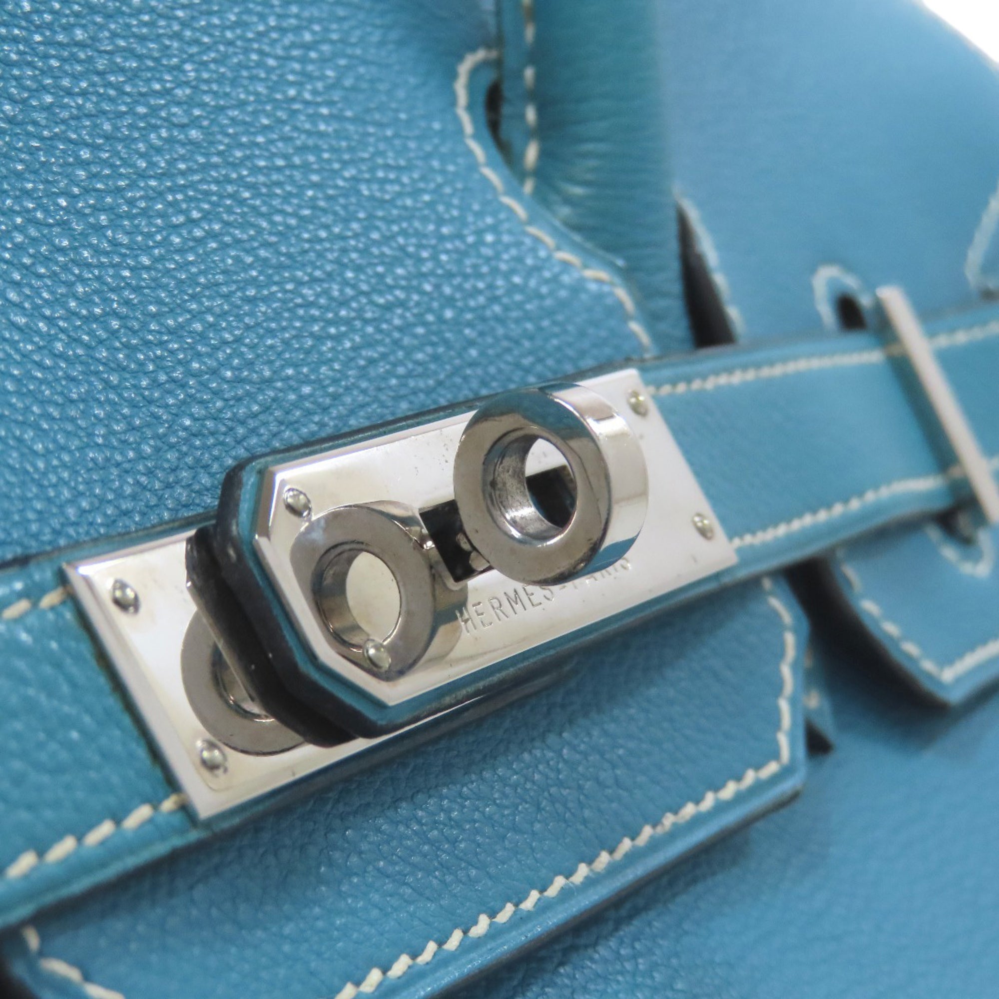 Hermes Blue Jean Epsom Leather Handbag (Pre-Owned)