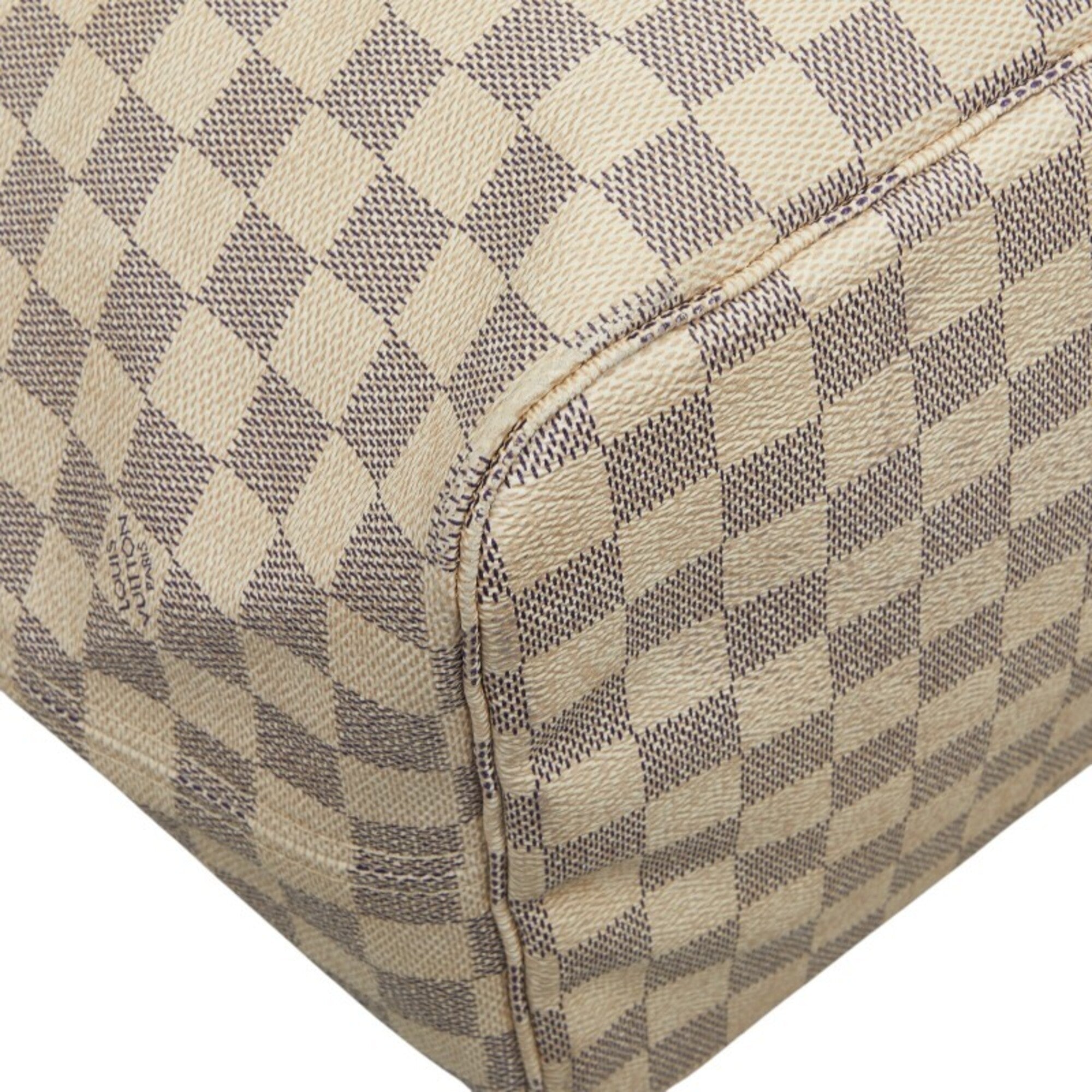 Louis Vuitton Brown White Pvc Leather Shoulder Bag Tote Bag (Pre-Owned)