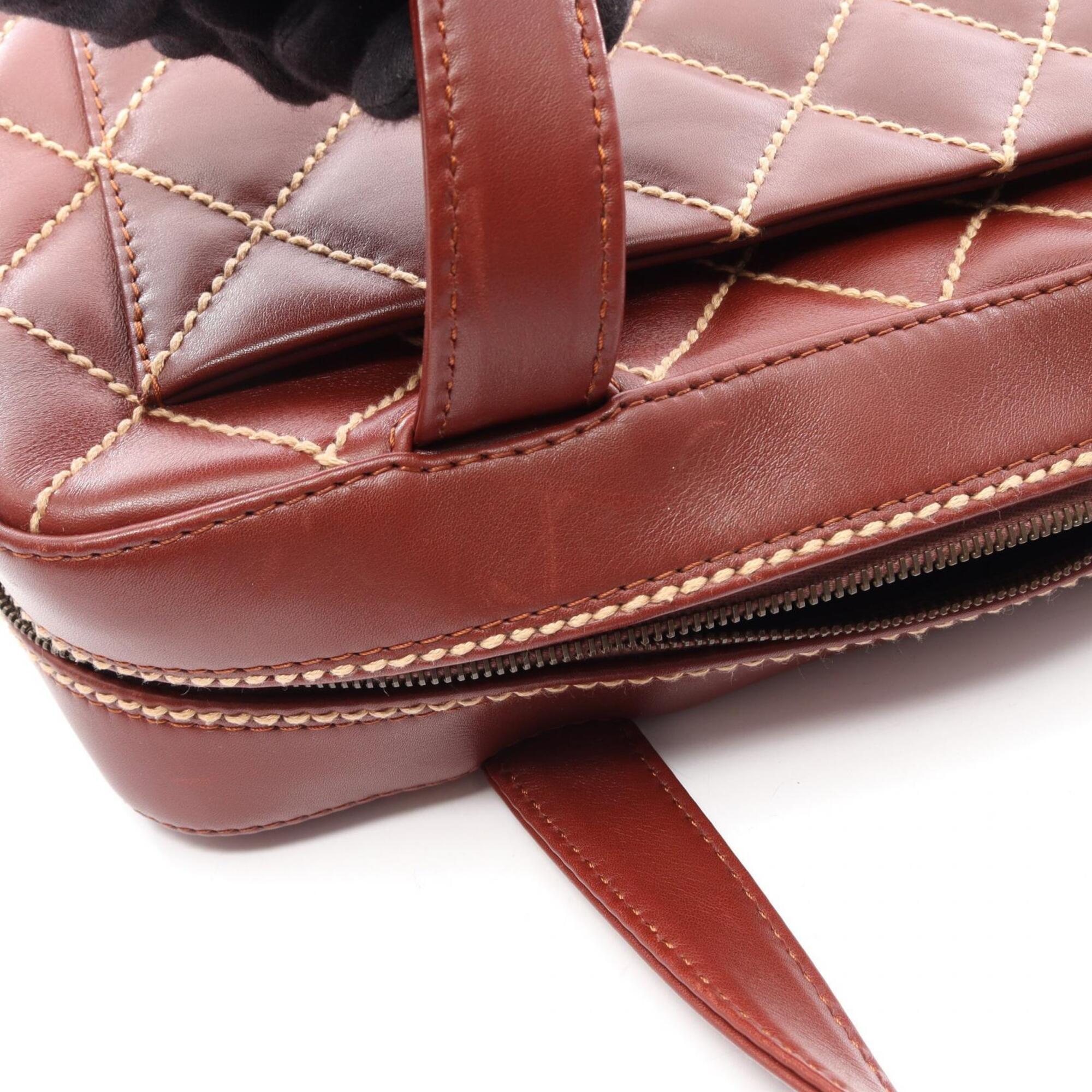 Chanel Brown Leather Handbag (Pre-Owned)