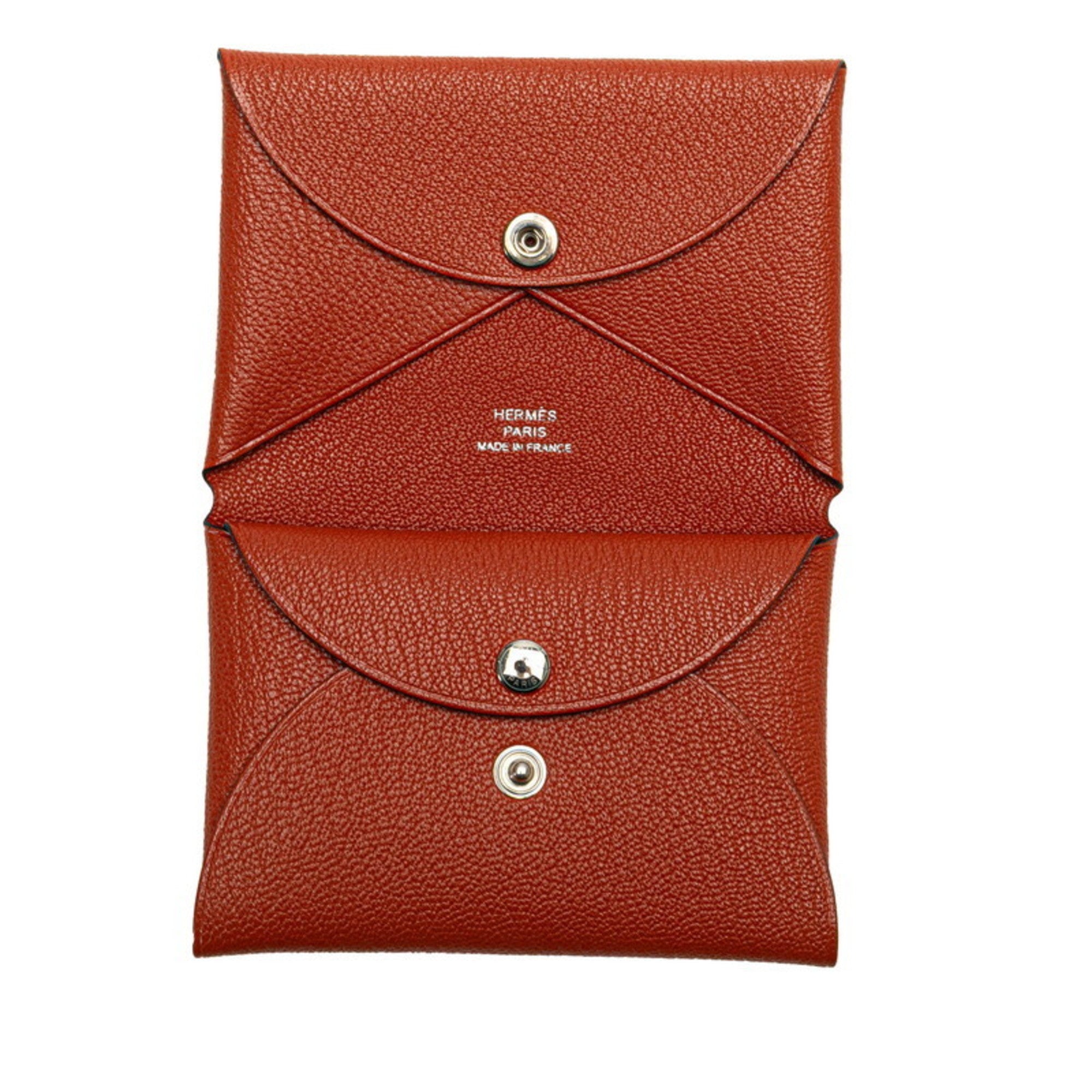 Hermes Brown Chevre Leather Coin Purse/Coin Case (Pre-Owned)