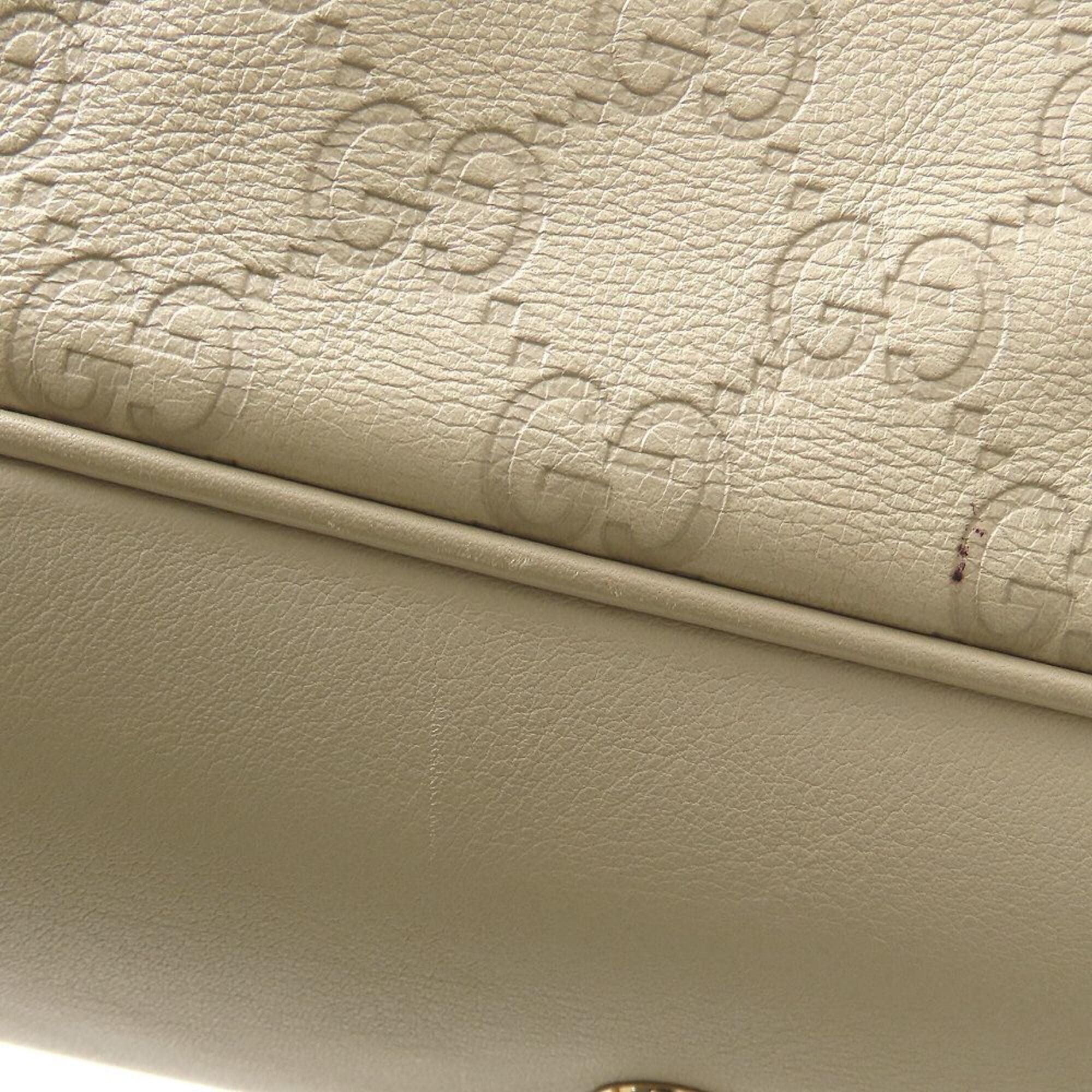 Gucci Ivory Leather Tote Bag (Pre-Owned)