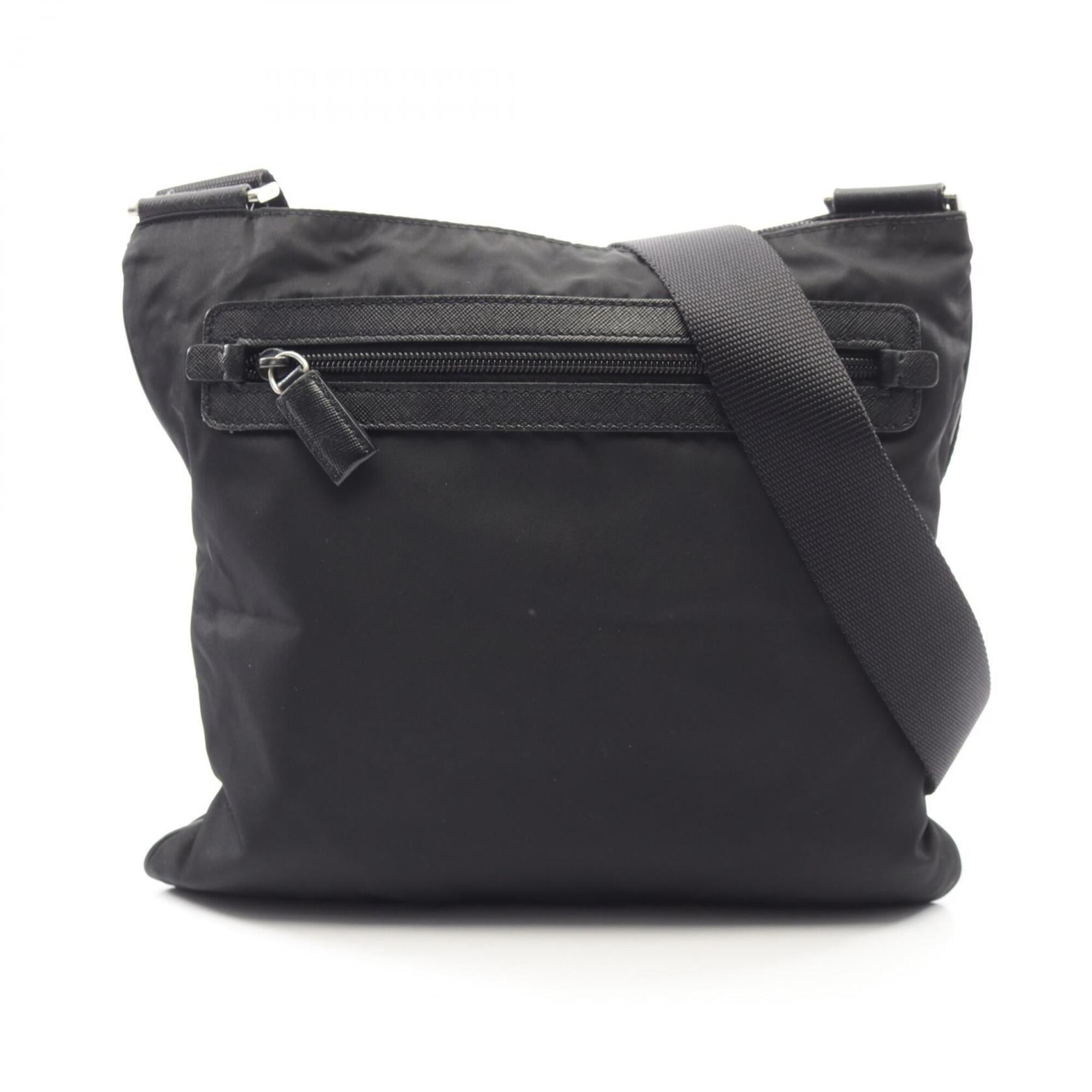 Prada Black Nylon Saffiano Handbag Shoulder Bag (Pre-Owned)