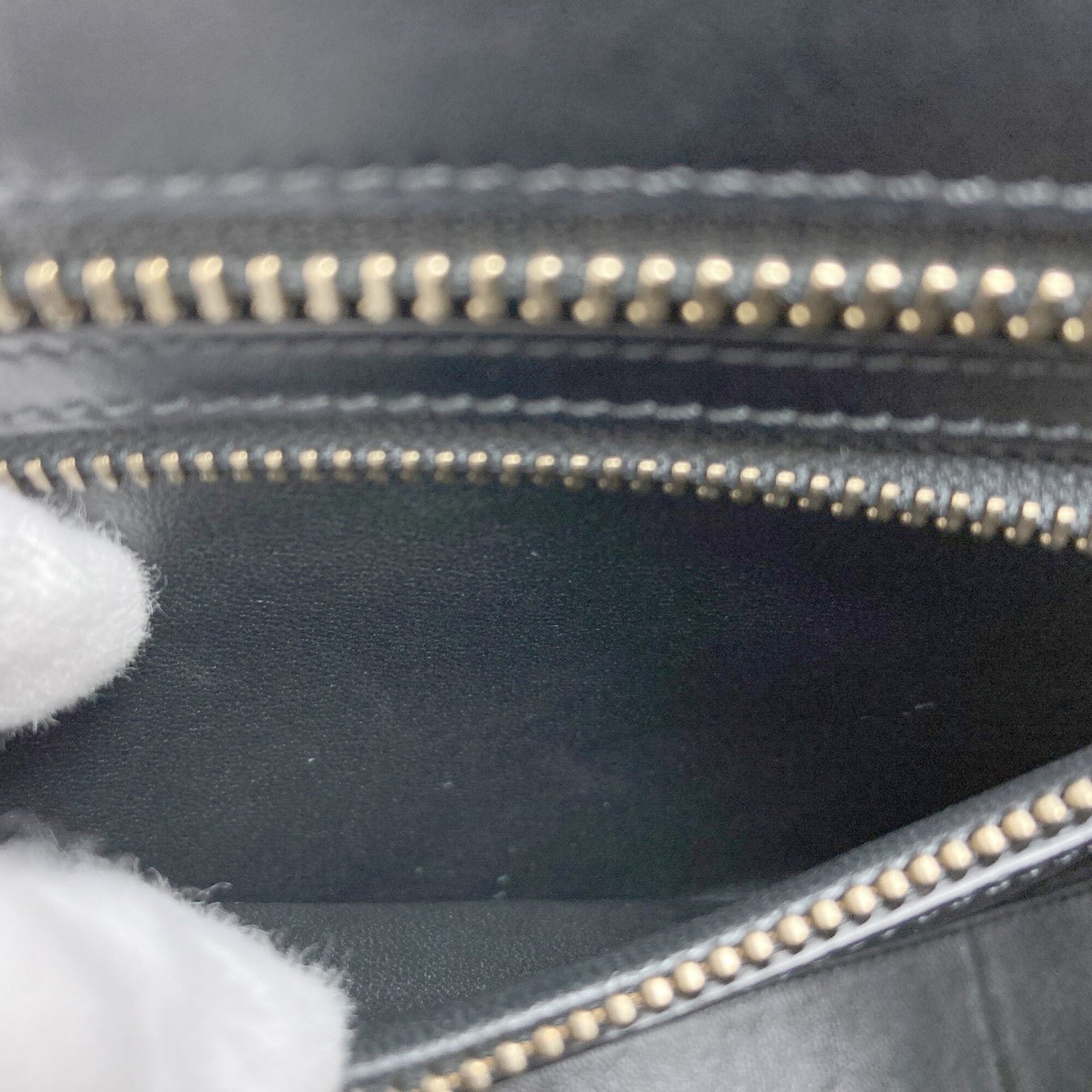 Celine Black Orange White Canvas Leather Handbag (Pre-Owned)