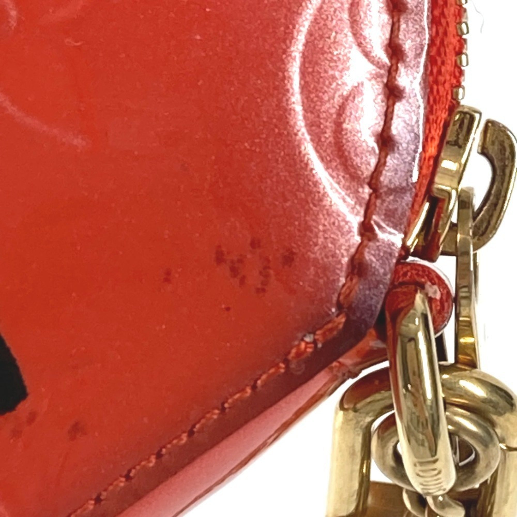 Louis Vuitton Monogram Vernis Orange Sunset Monogram Vernis Coin Purse/Coin Case (Pre-Owned)