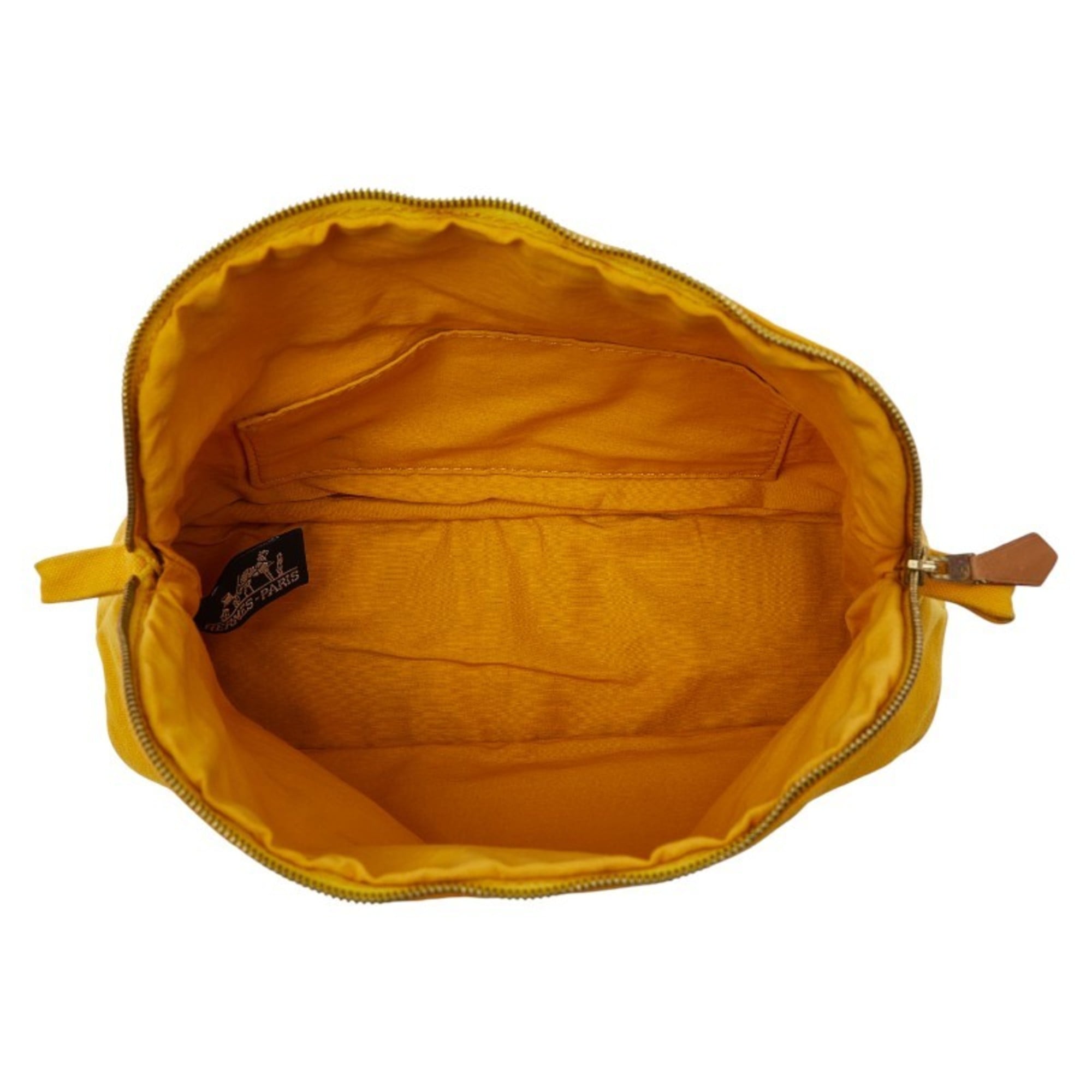 Hermes Yellow Canvas Pouch (Pre-Owned)
