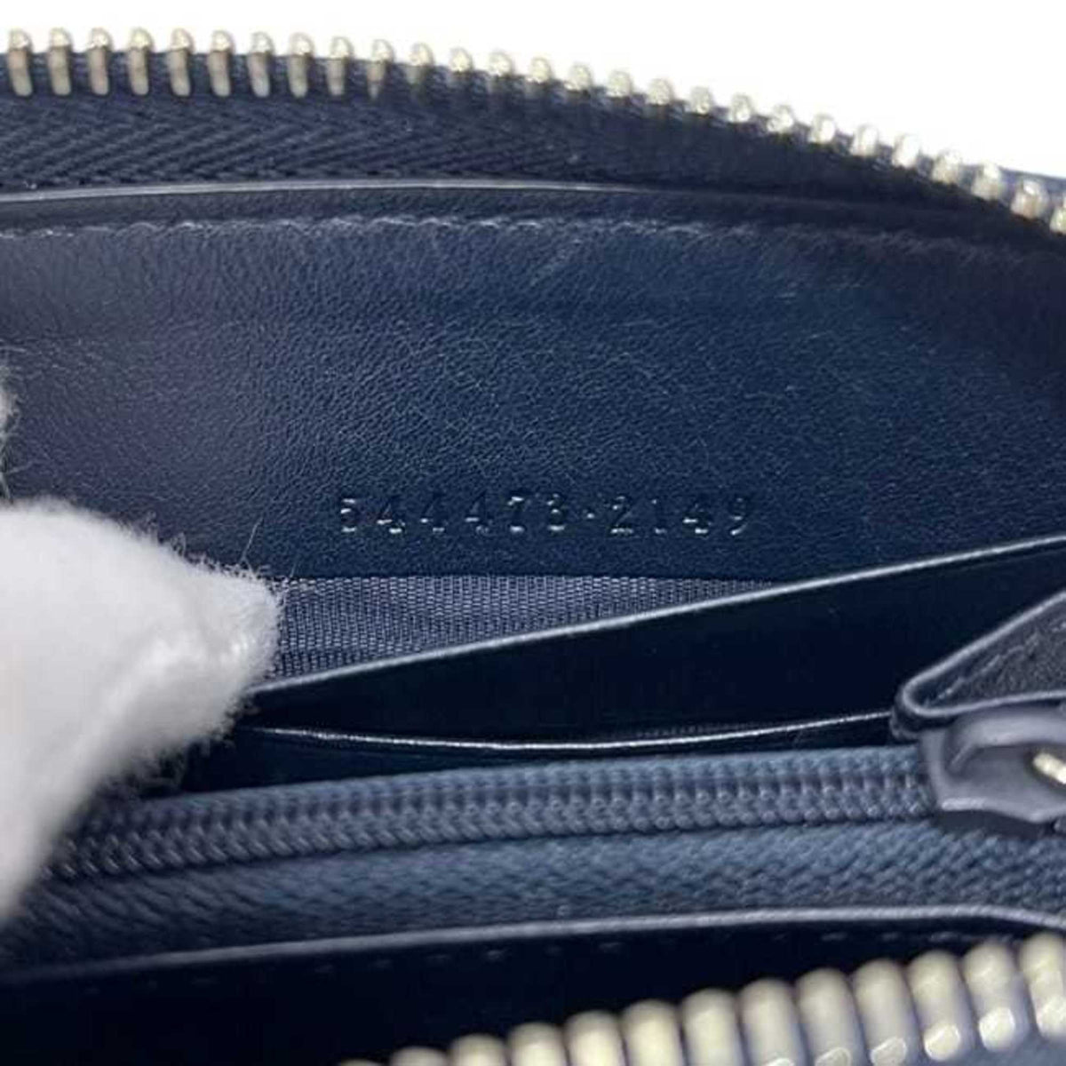 Gucci Navy Leather Long Wallet (Bi-Fold) (Pre-Owned)
