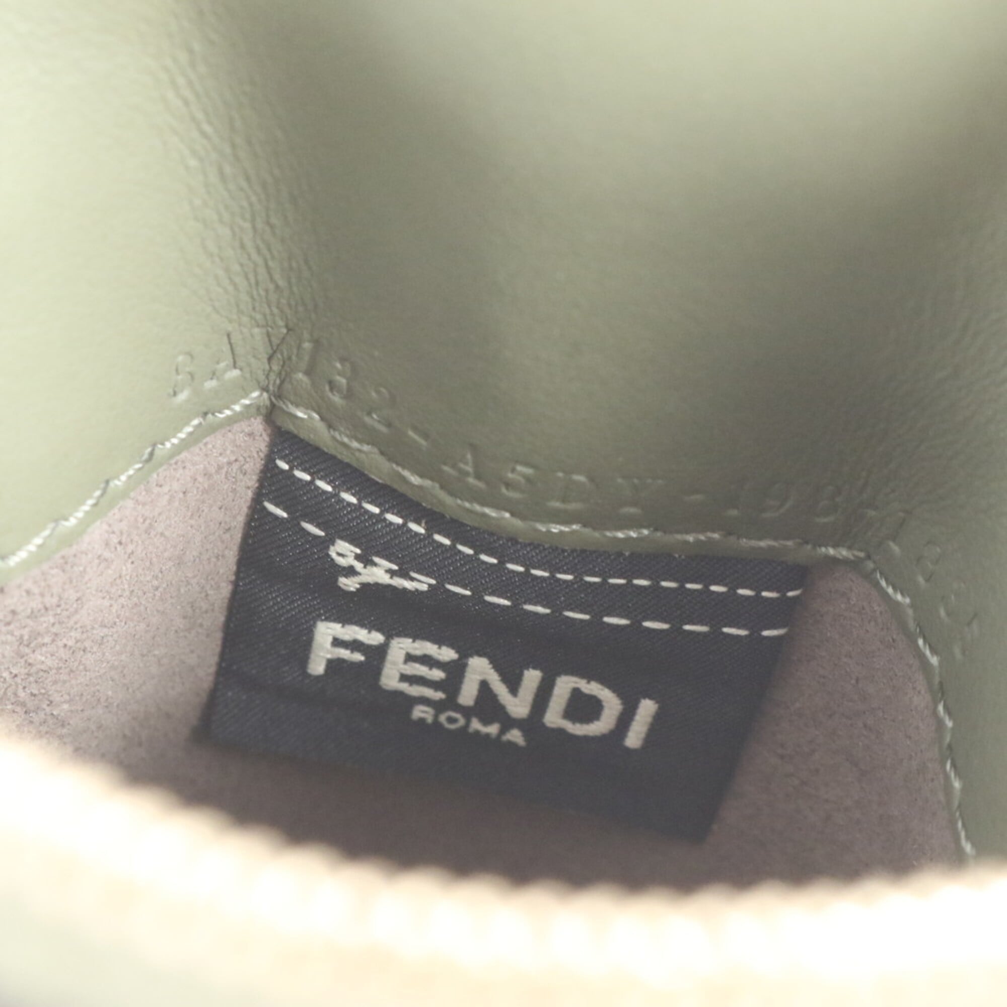 Fendi Green Khaki Leather Handbag Sling Bag (Pre-Owned)