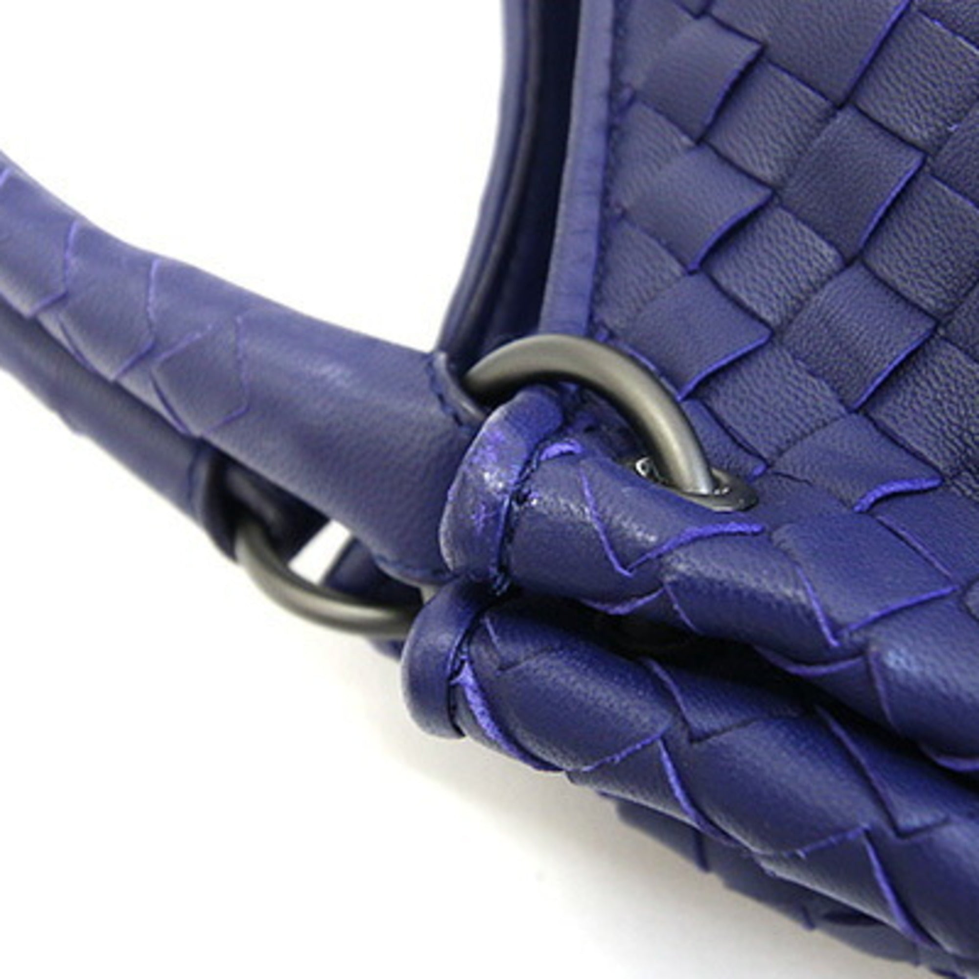 Bottega Veneta Blue Intrecciato Shoulder Bag (Pre-Owned)