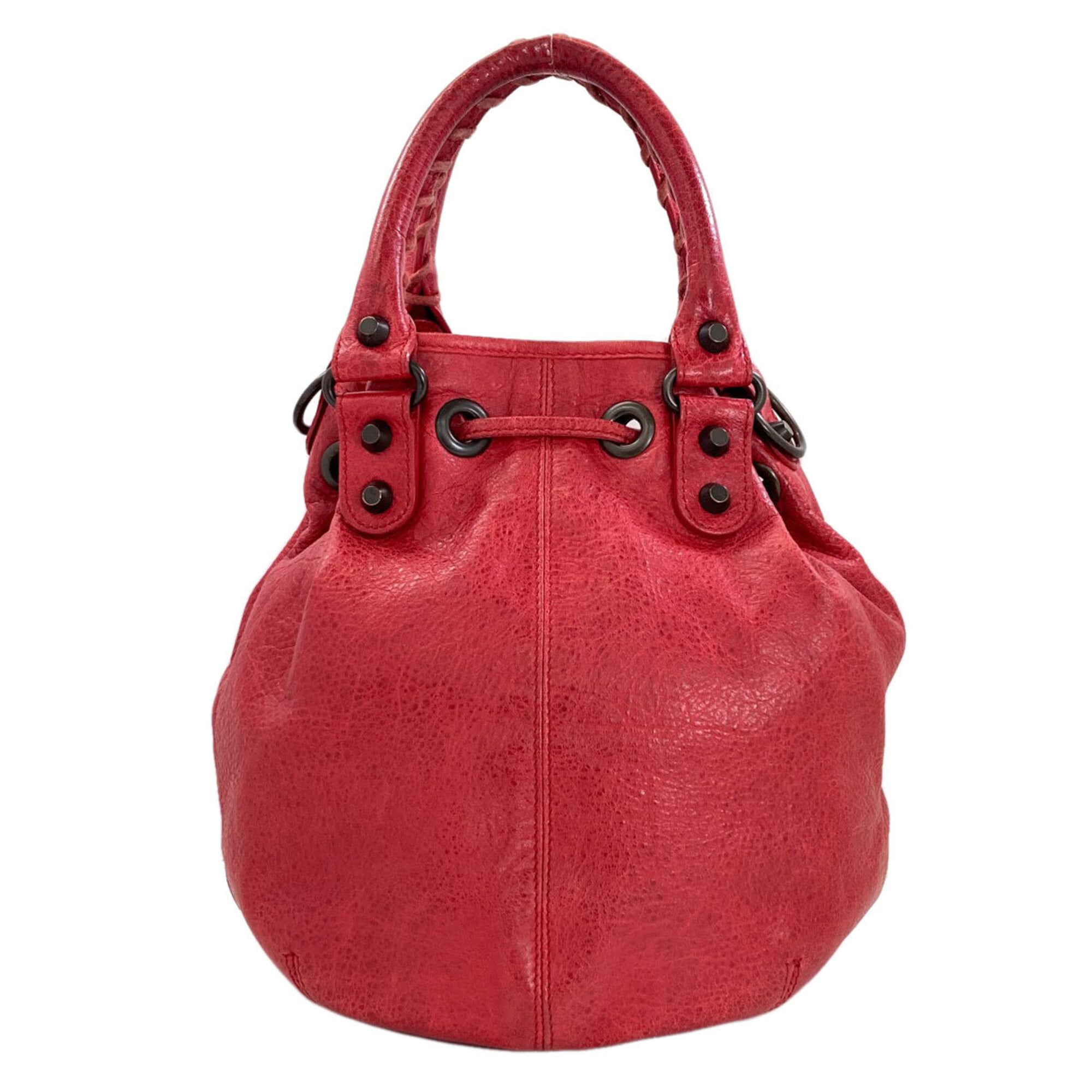 Balenciaga Red Color Leather Handbag (Pre-Owned)