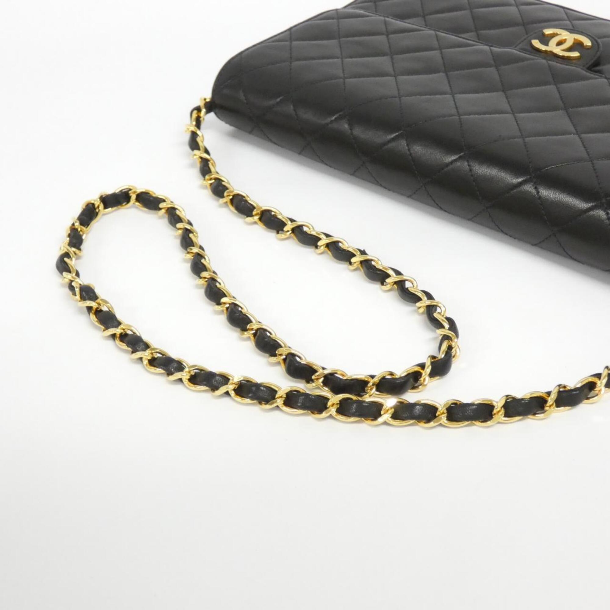 Chanel Black Leather Shoulder Bag (Pre-Owned)