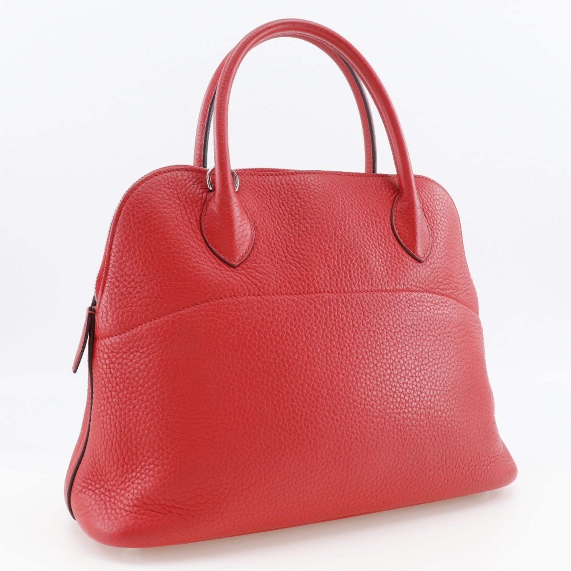 Hermes Bolide Red Color Taurillon Clemence Leather Handbag (Pre-Owned)