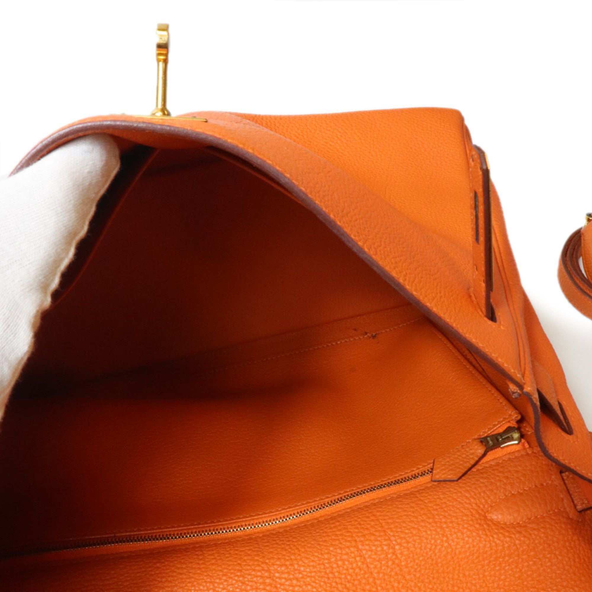 Hermes Orange Togo Leather Handbag Shoulder Bag (Pre-Owned)