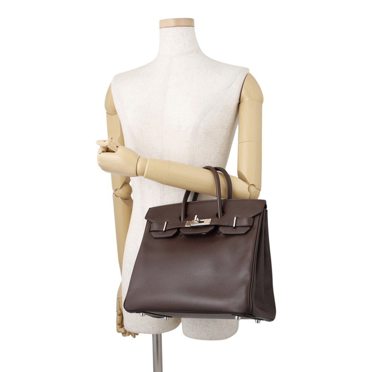 Hermes Chocolat Epsom Leather Handbag (Pre-Owned)
