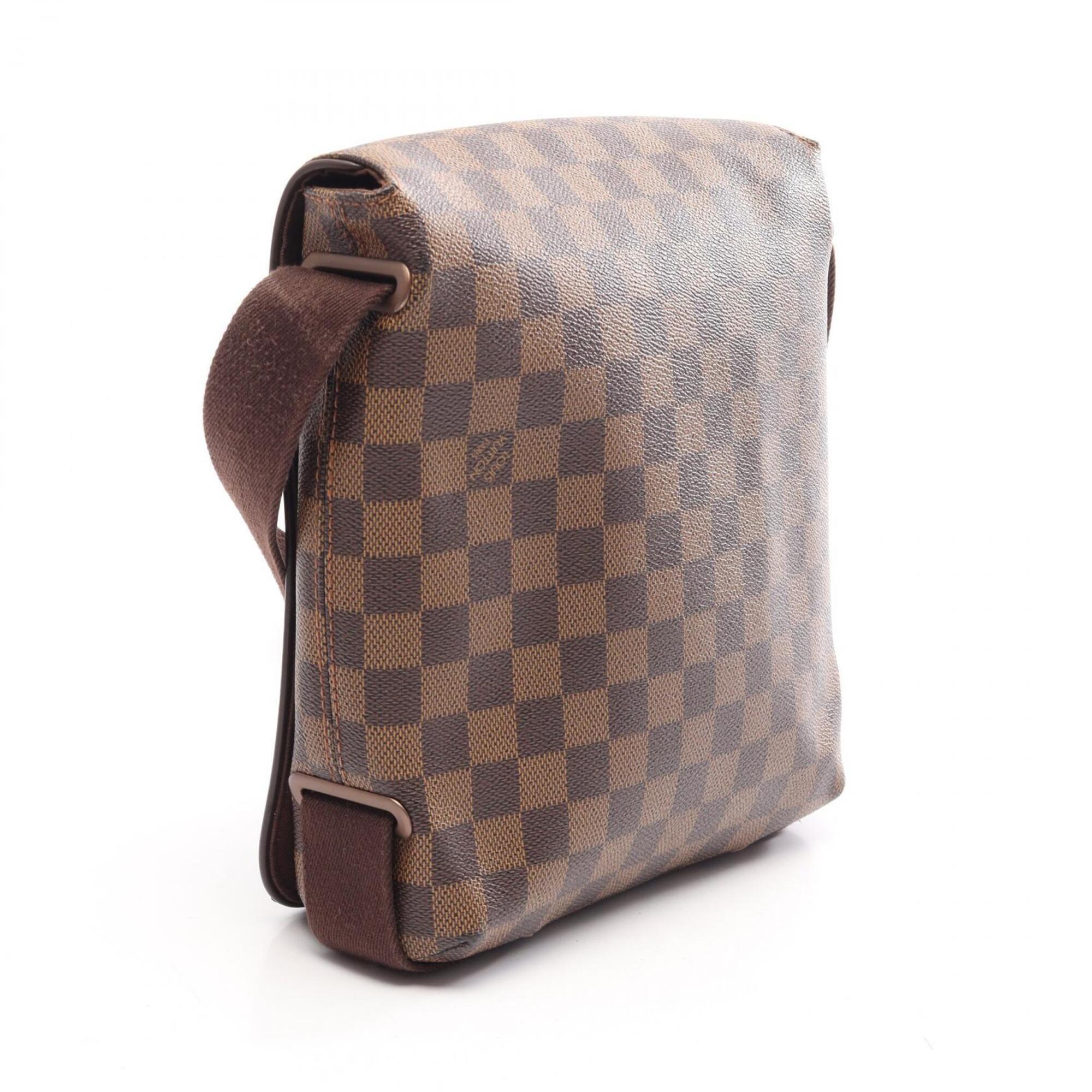Louis Vuitton Brown Coated Canvas Leather Shoulder Bag (Pre-Owned)