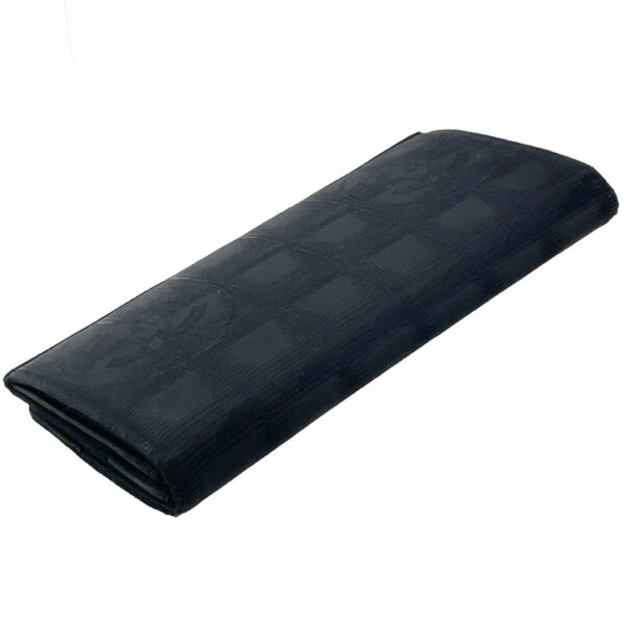 Chanel Black Leather Nylon Long Wallet (Bi-Fold) (Pre-Owned)