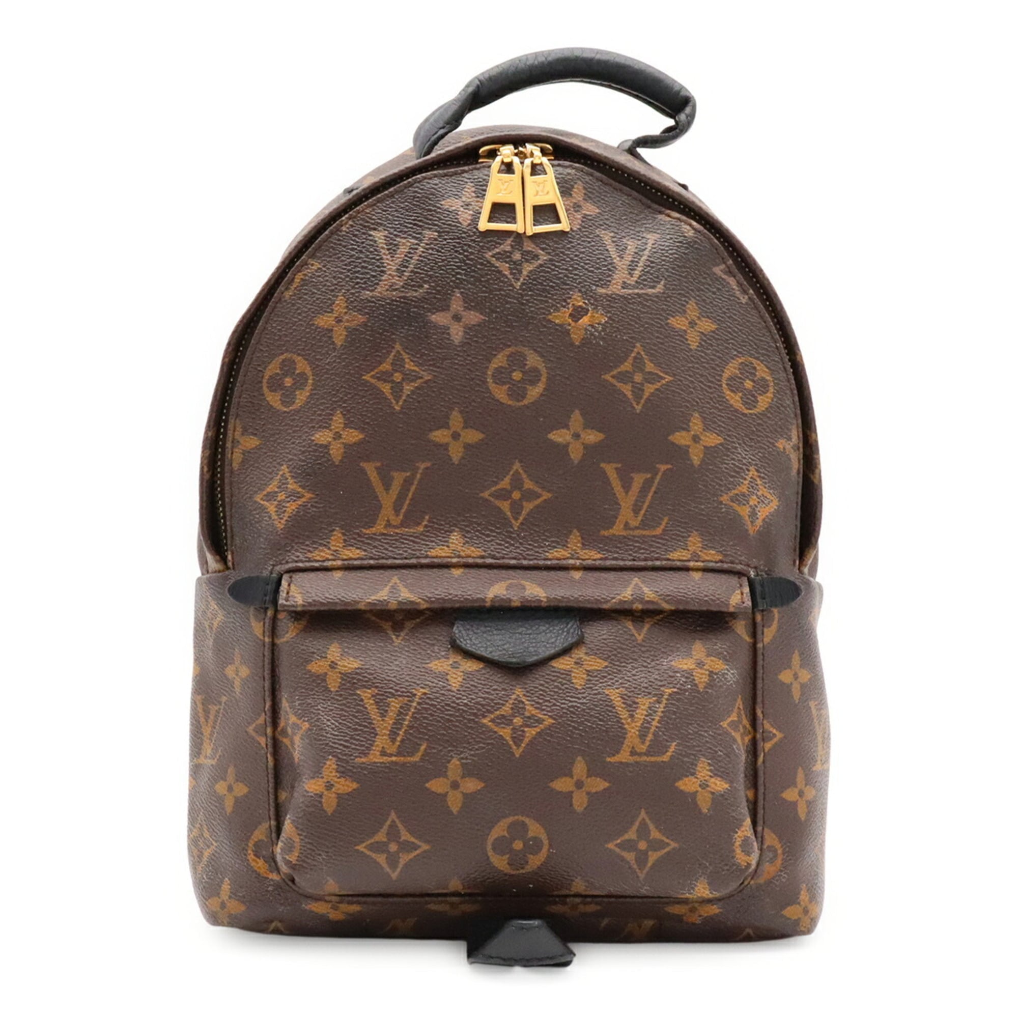 Louis Vuitton Brown Monogram Canvas Leather Backpack Shoulder Bag (Pre-Owned)