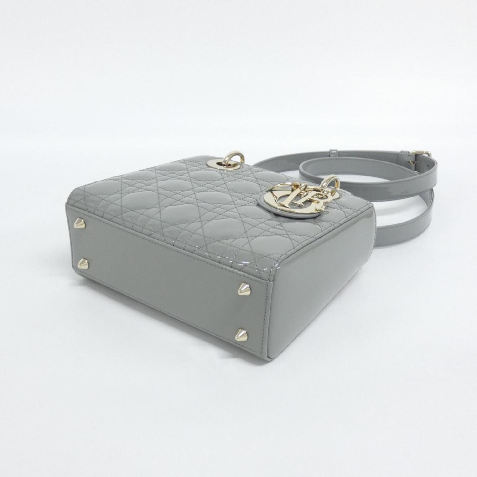Christian Dior Gray Leather Handbag (Pre-Owned)