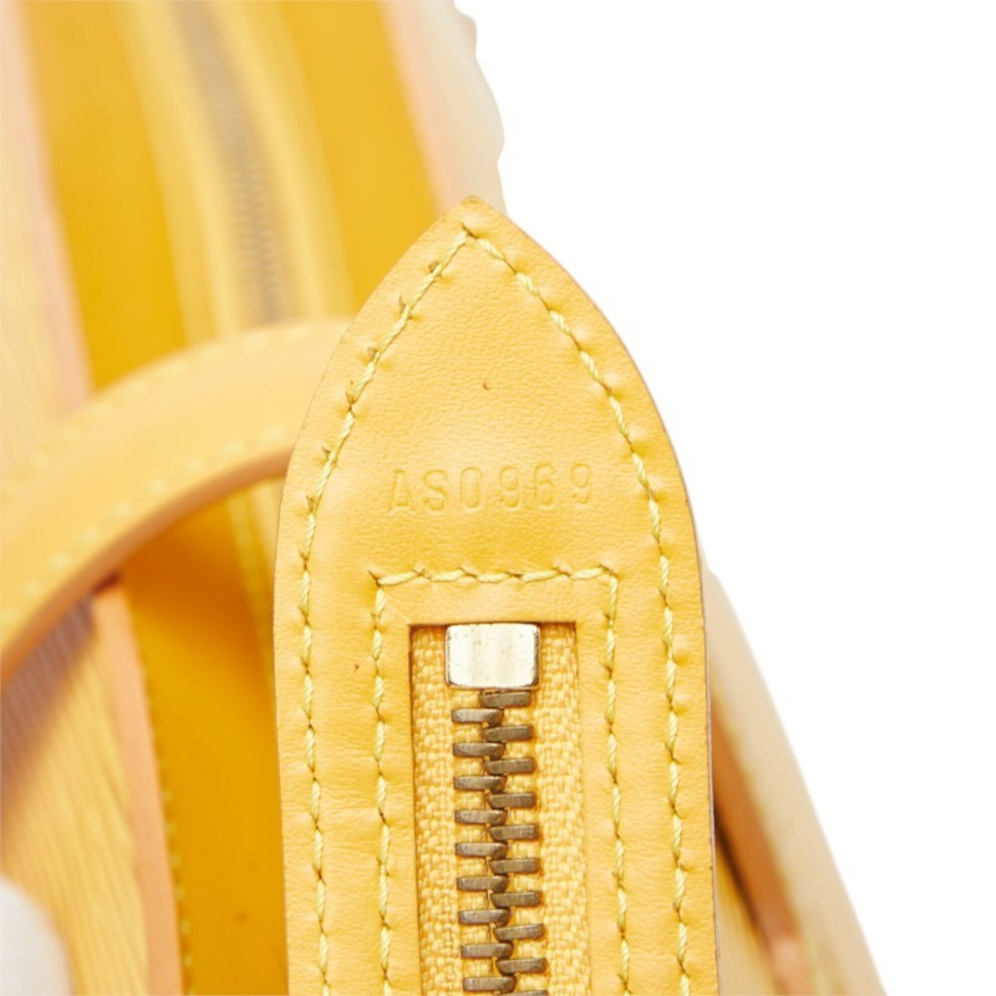 Louis Vuitton Yellow Leather Shoulder Bag Tote Bag (Pre-Owned)