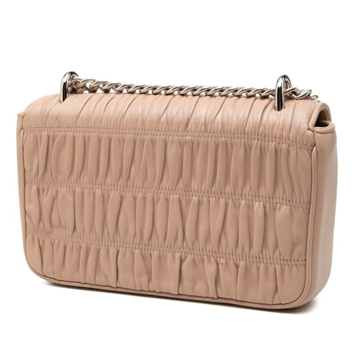 Prada Beige Leather Shoulder Bag (Pre-Owned)