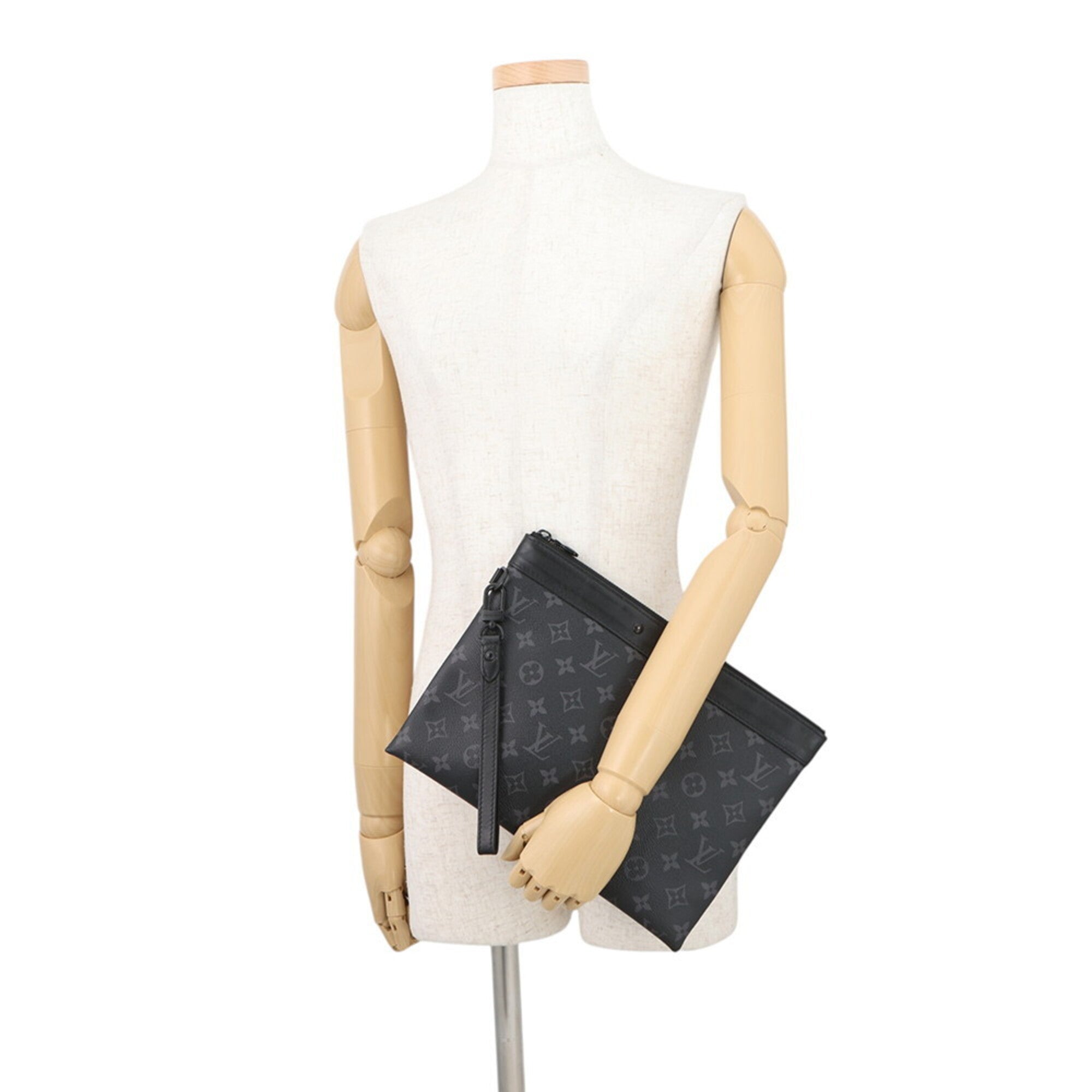 Louis Vuitton Black Monogram Eclipse Noir Monogram Eclipse Clutch Bag Handbag Pochette (Pre-Owned)