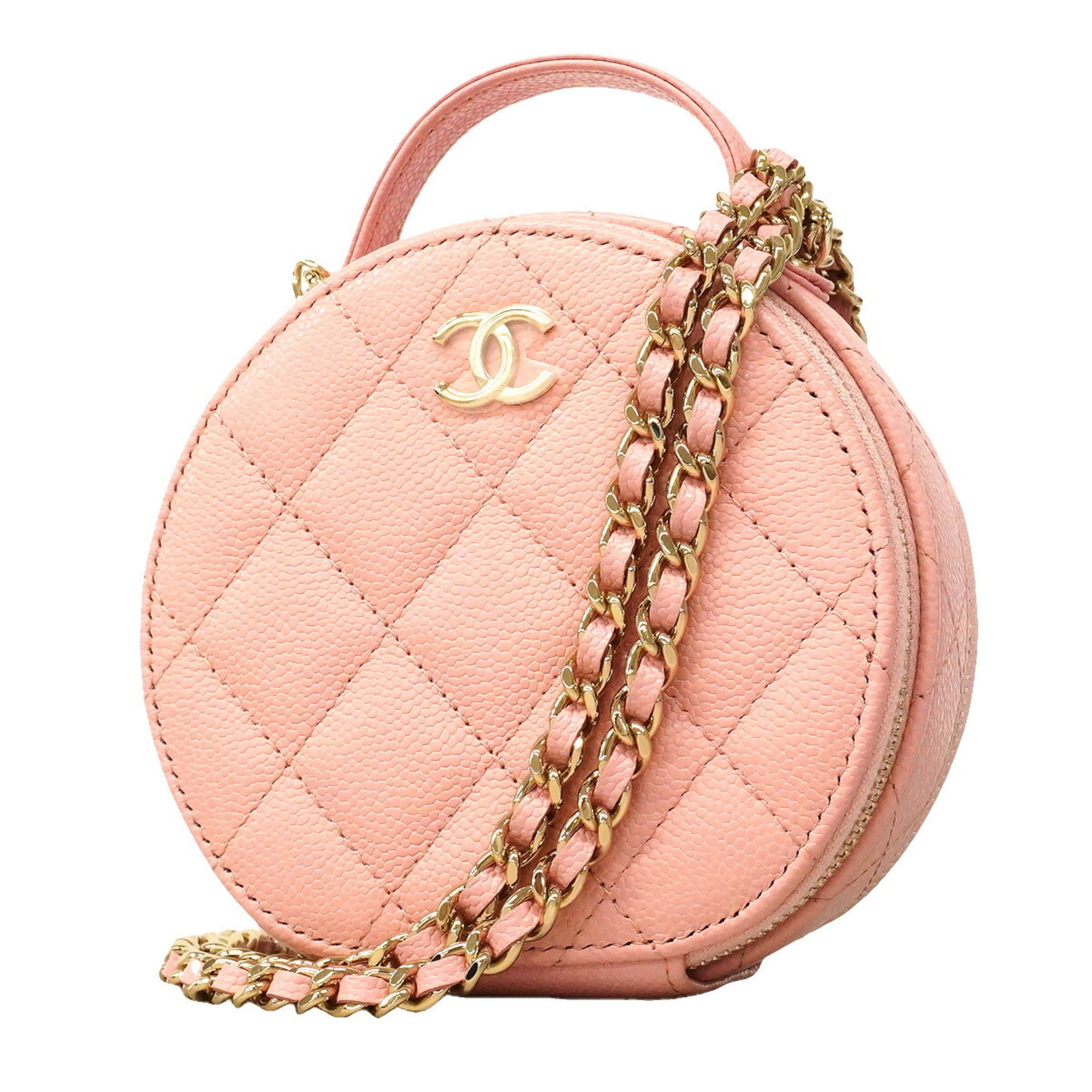 Chanel Pink Grained Calfskin Handbag (Pre-Owned)