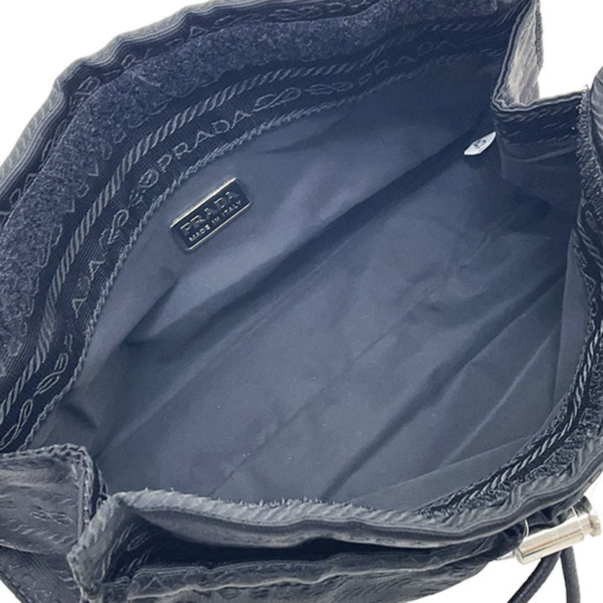 Prada Black Nero Tessuto Pouch (Pre-Owned)