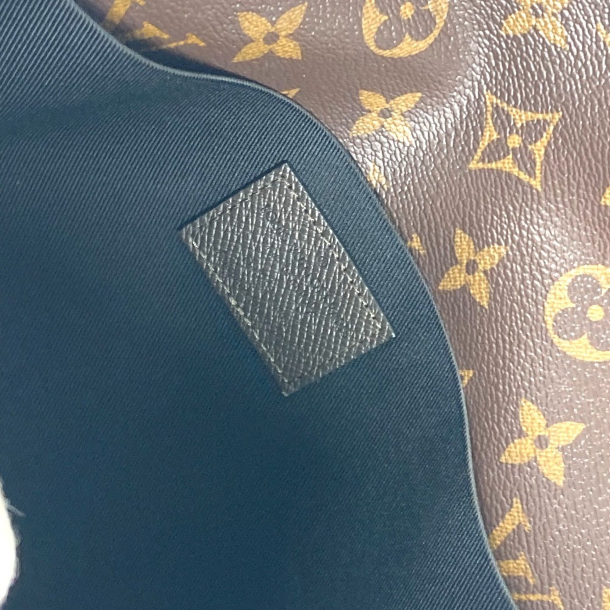 Louis Vuitton Brown Khaki Taiga Leather Leather Monogram Canvas Clutch Bag Pochette Pouch (Pre-Owned)