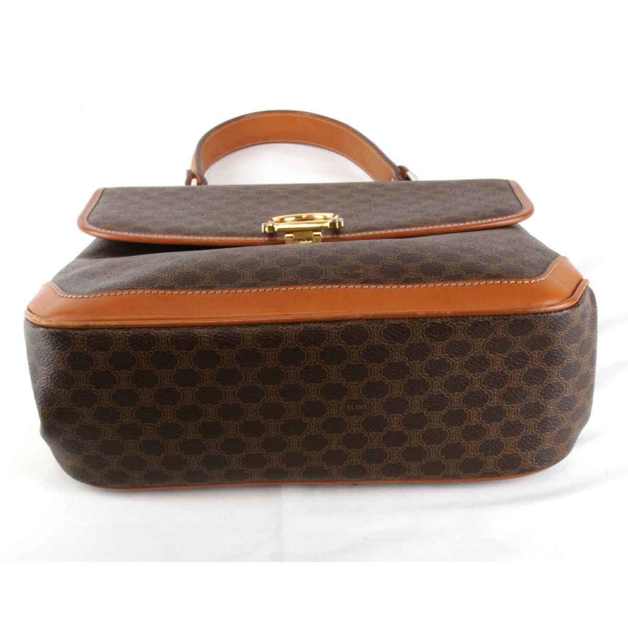 Celine Brown Leather Pvc Handbag (Pre-Owned)