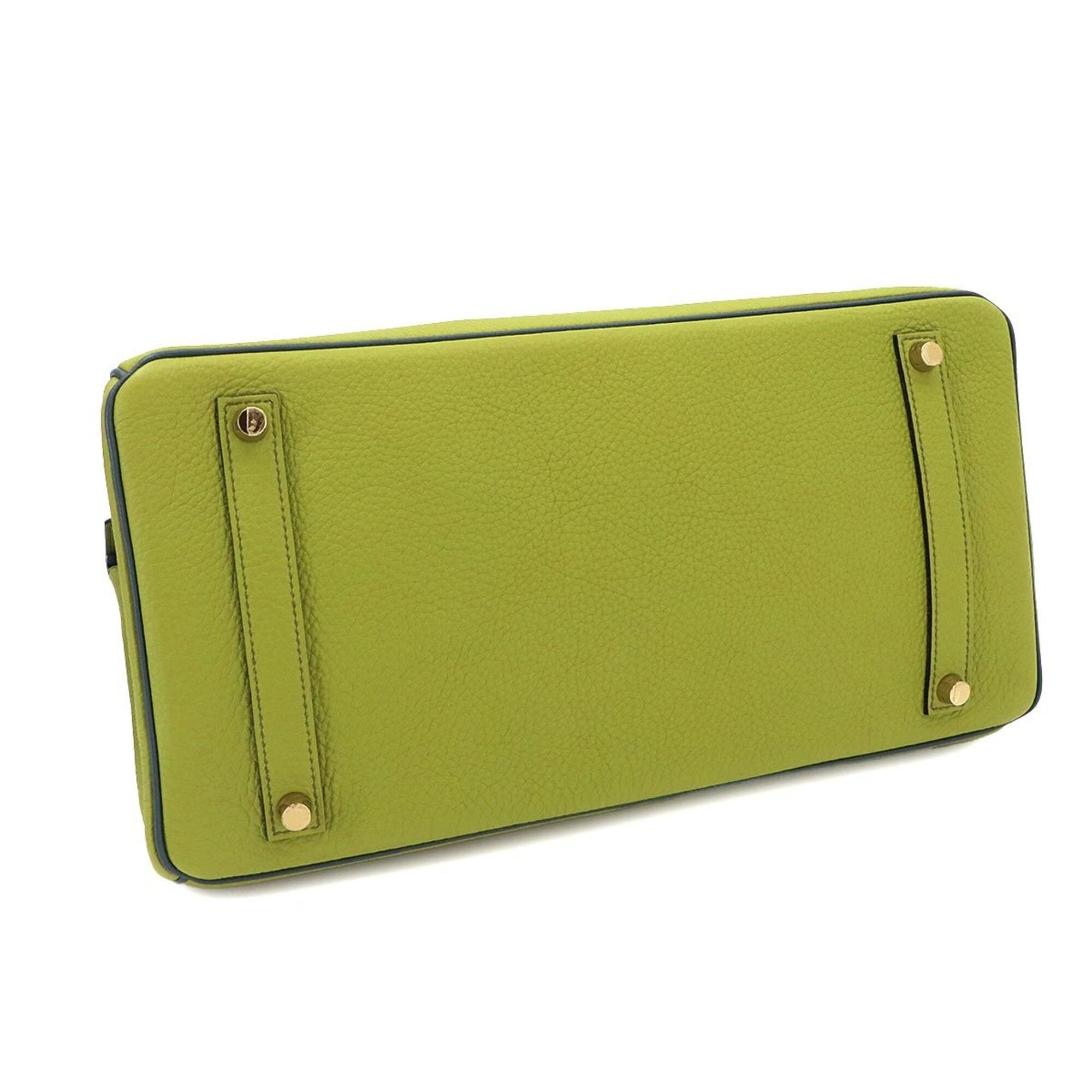 Hermes Green Togo Leather Handbag (Pre-Owned)