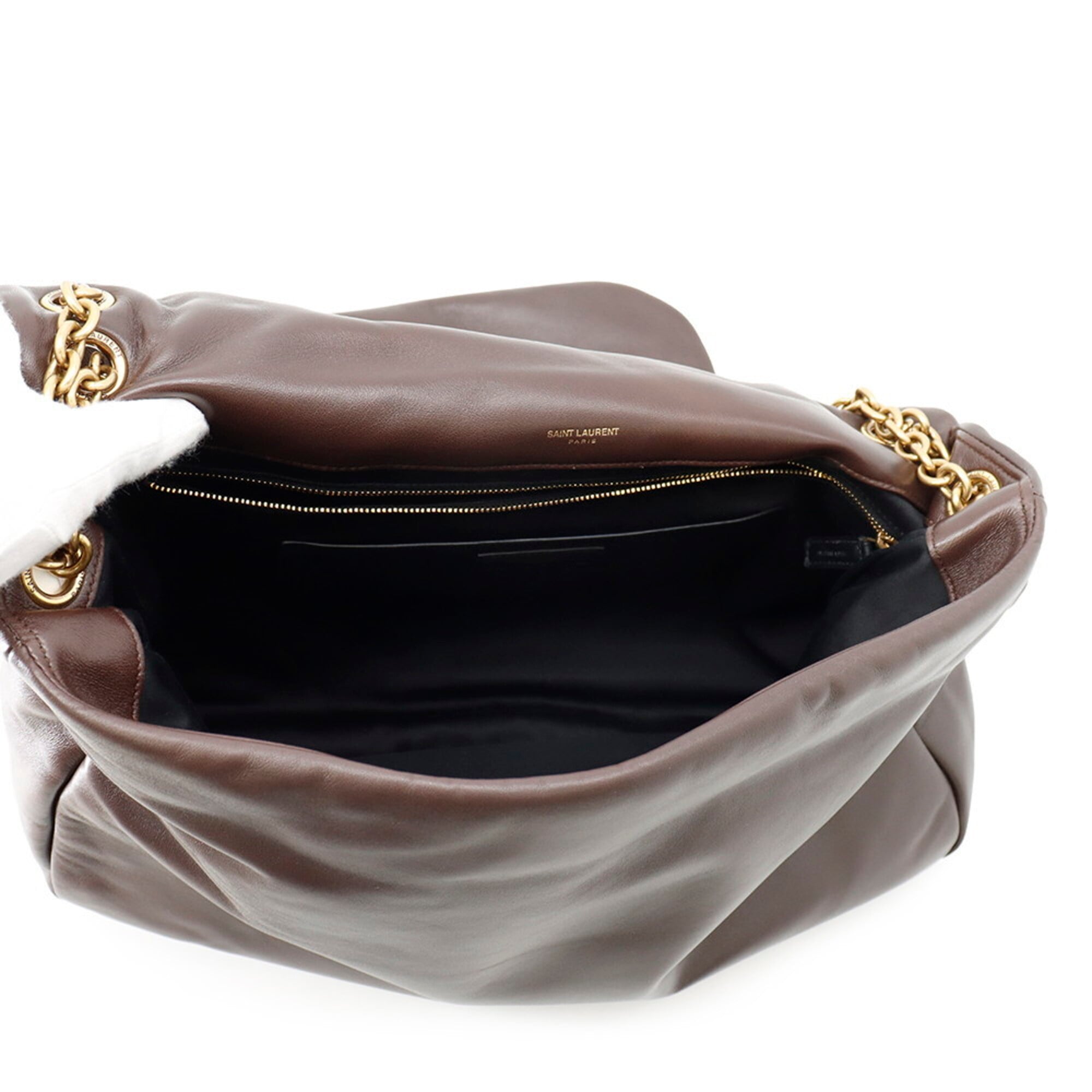 Yves Saint Laurent Brown Leather Handbag Shoulder Bag (Pre-Owned)