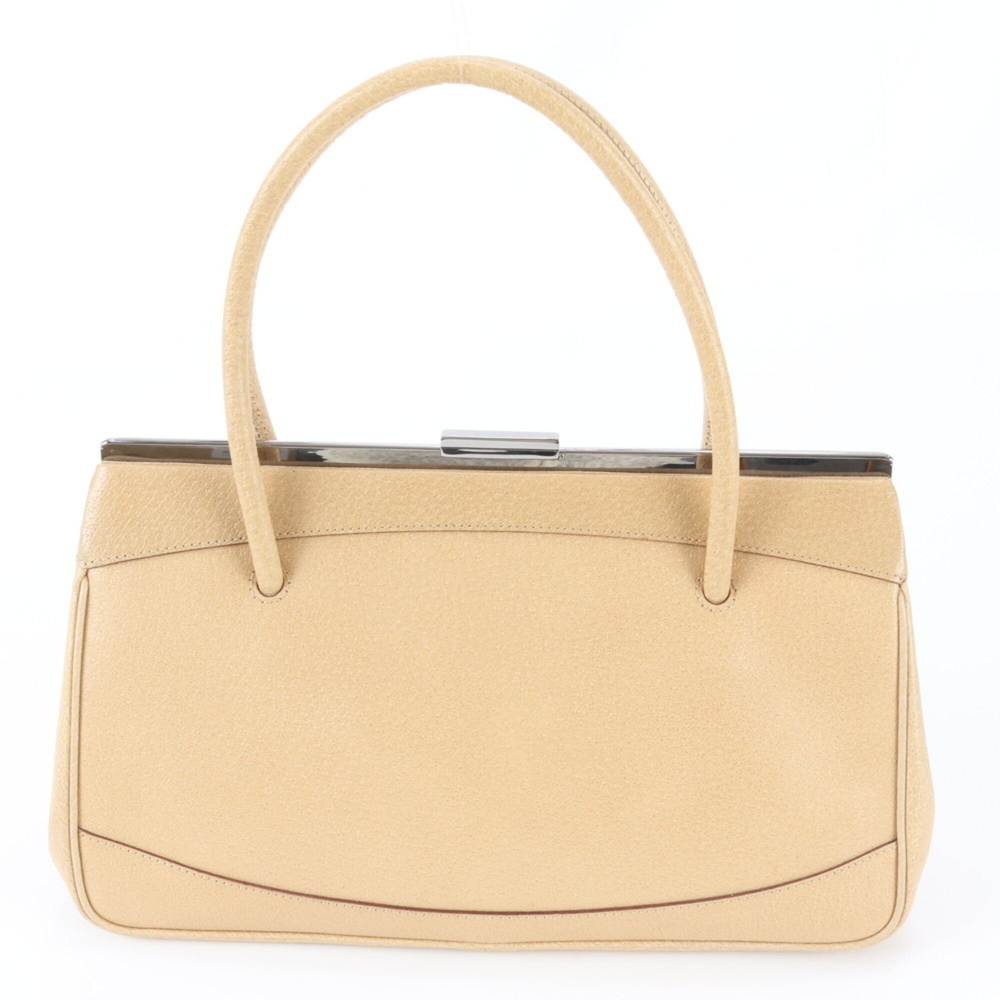Gucci Beige Leather Handbag Tote Bag (Pre-Owned)